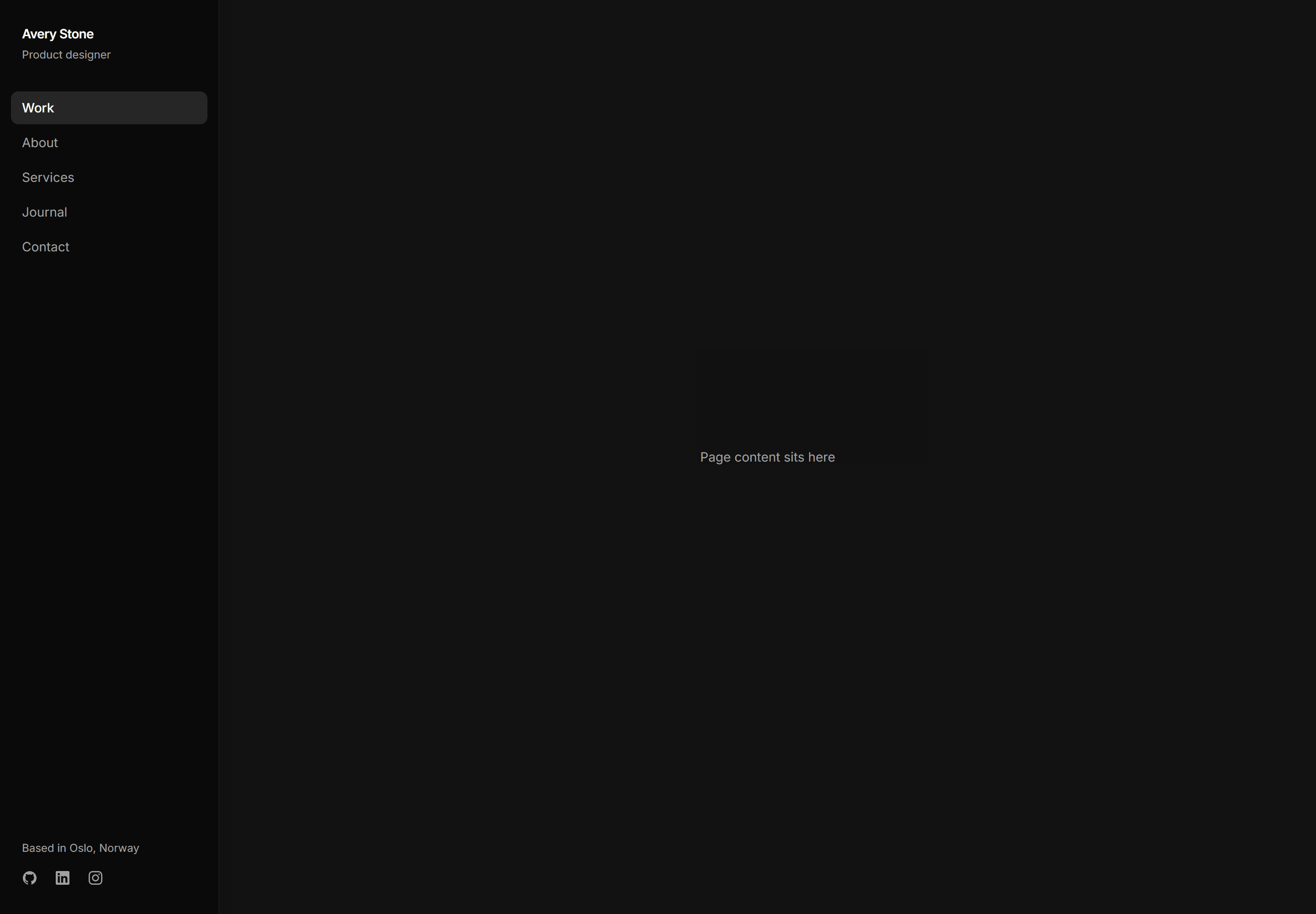 Portfolio Navbar: Side Rail Nav