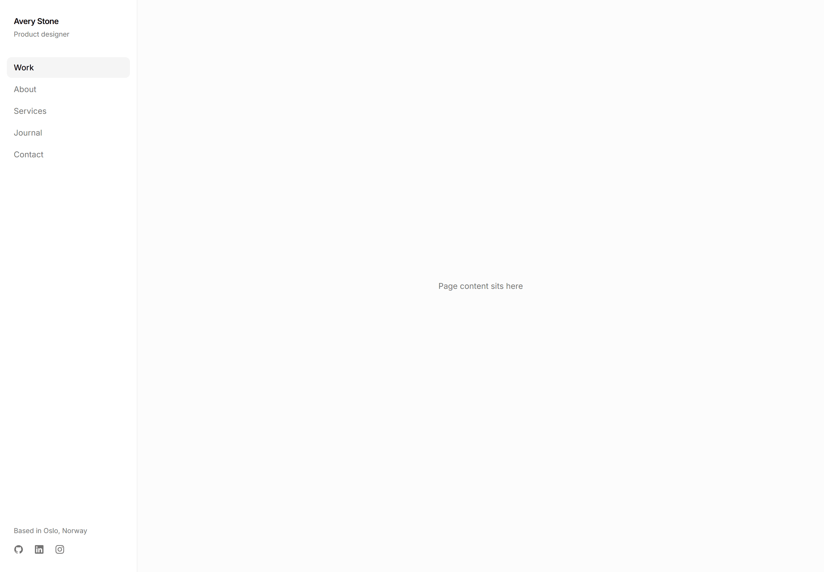 Portfolio Navbar: Side Rail Nav