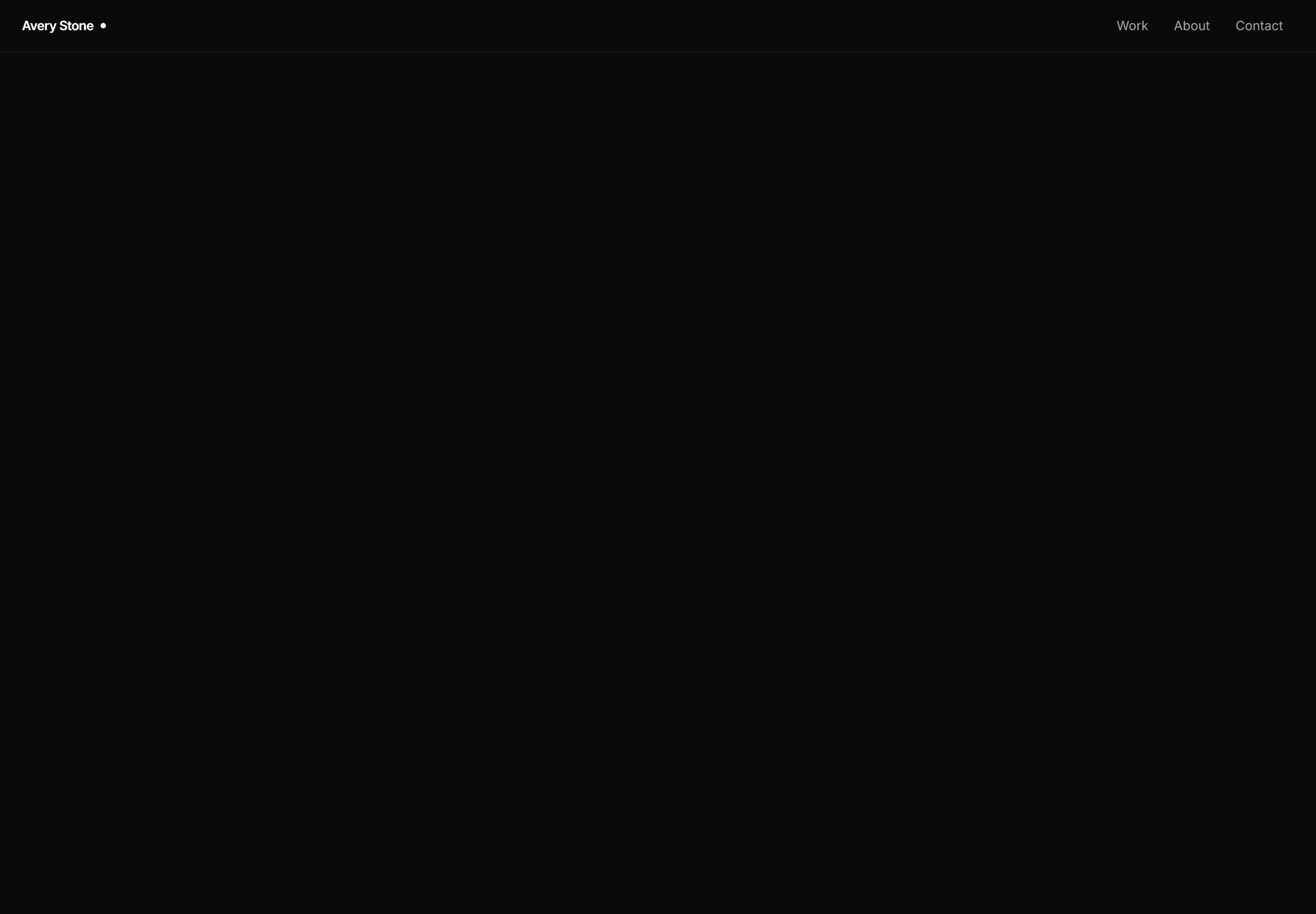 Portfolio Navbar: Sticky Minimal Nav