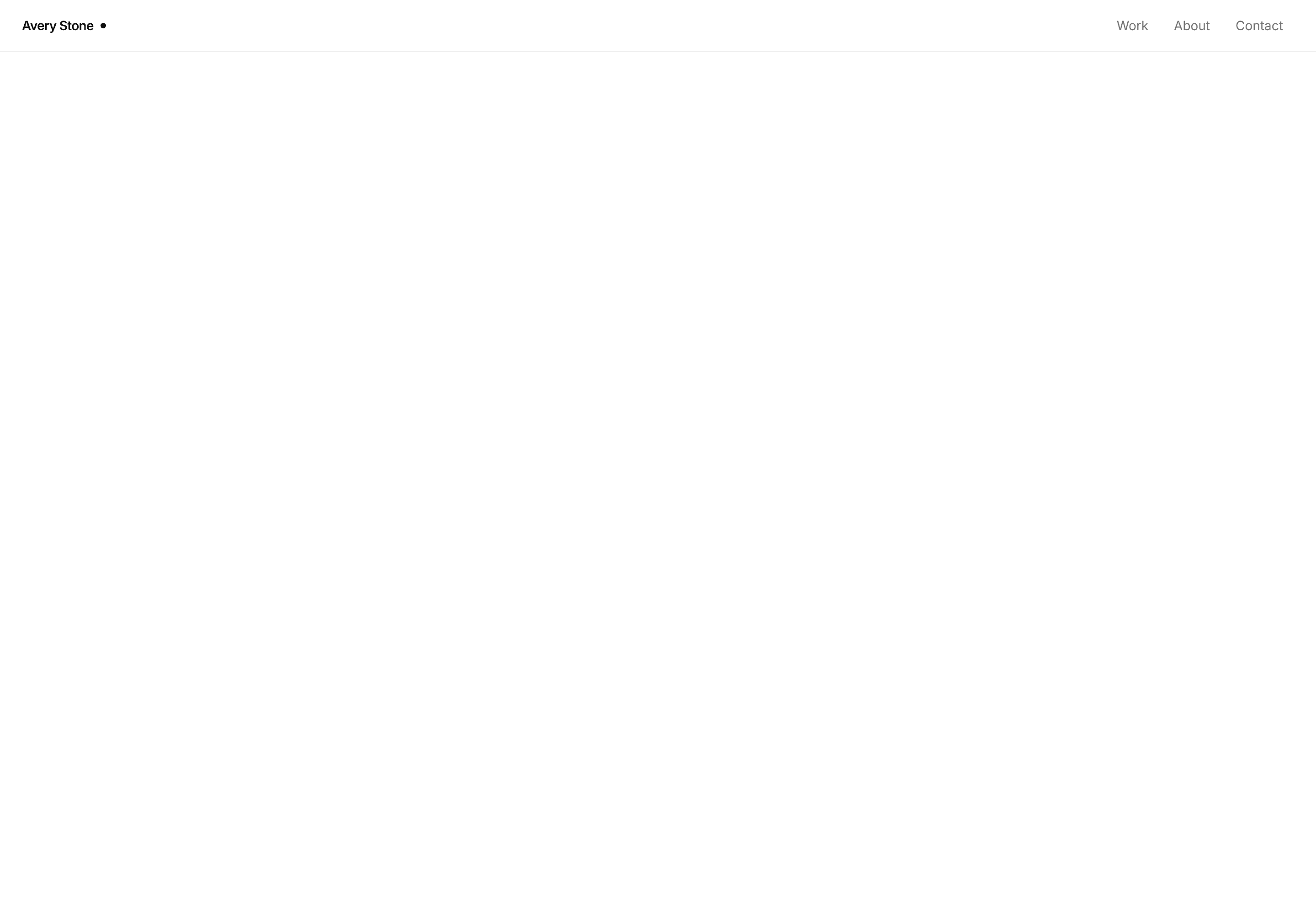 Portfolio Navbar: Sticky Minimal Nav