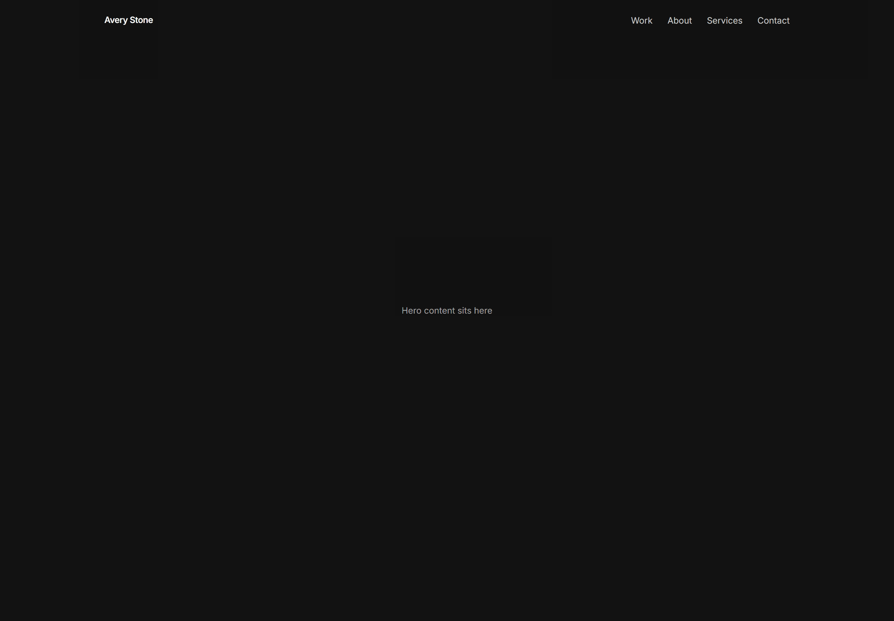 Portfolio Navbar: Transparent Nav