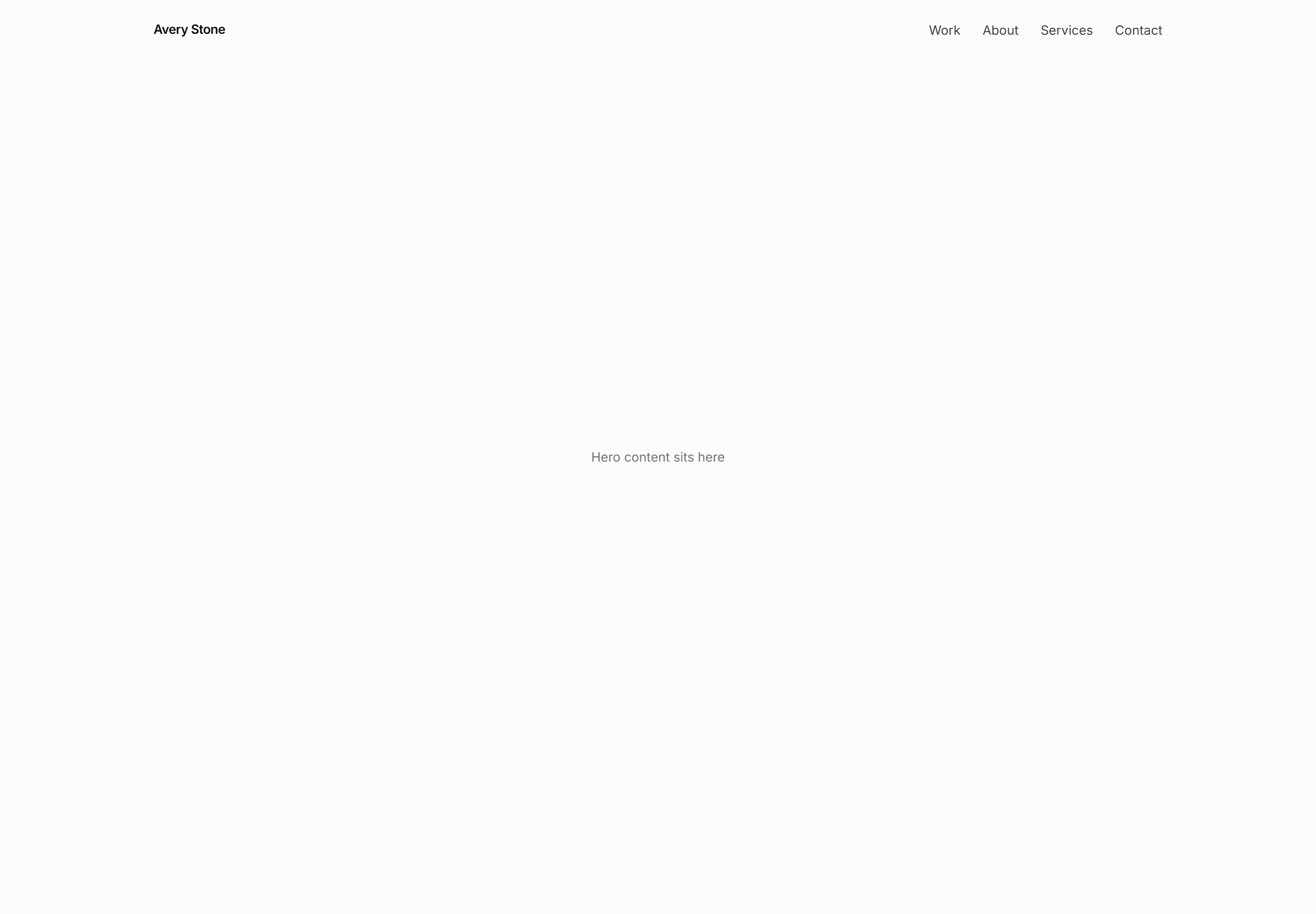 Portfolio Navbar: Transparent Nav