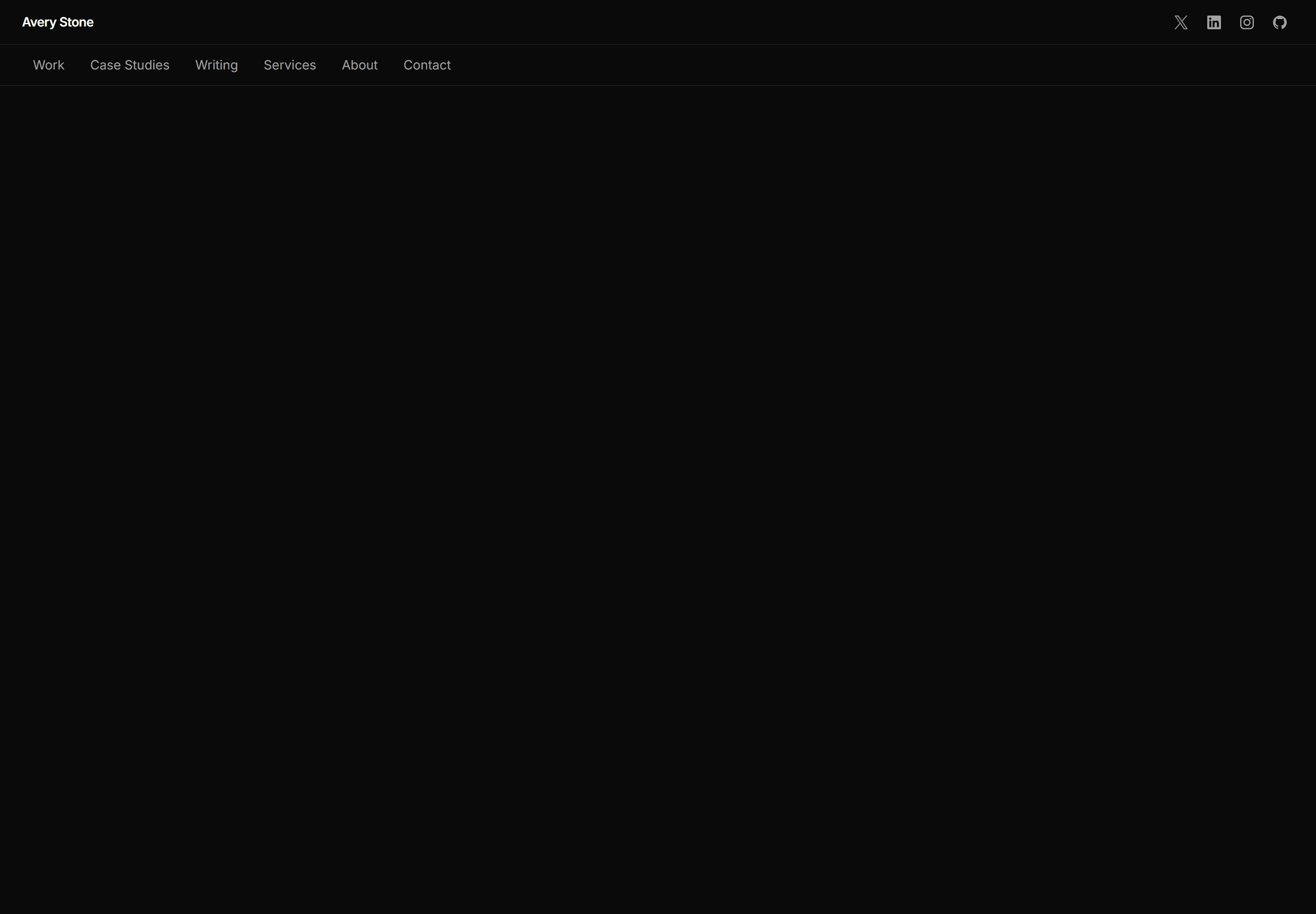 Portfolio Navbar: Two Row Nav