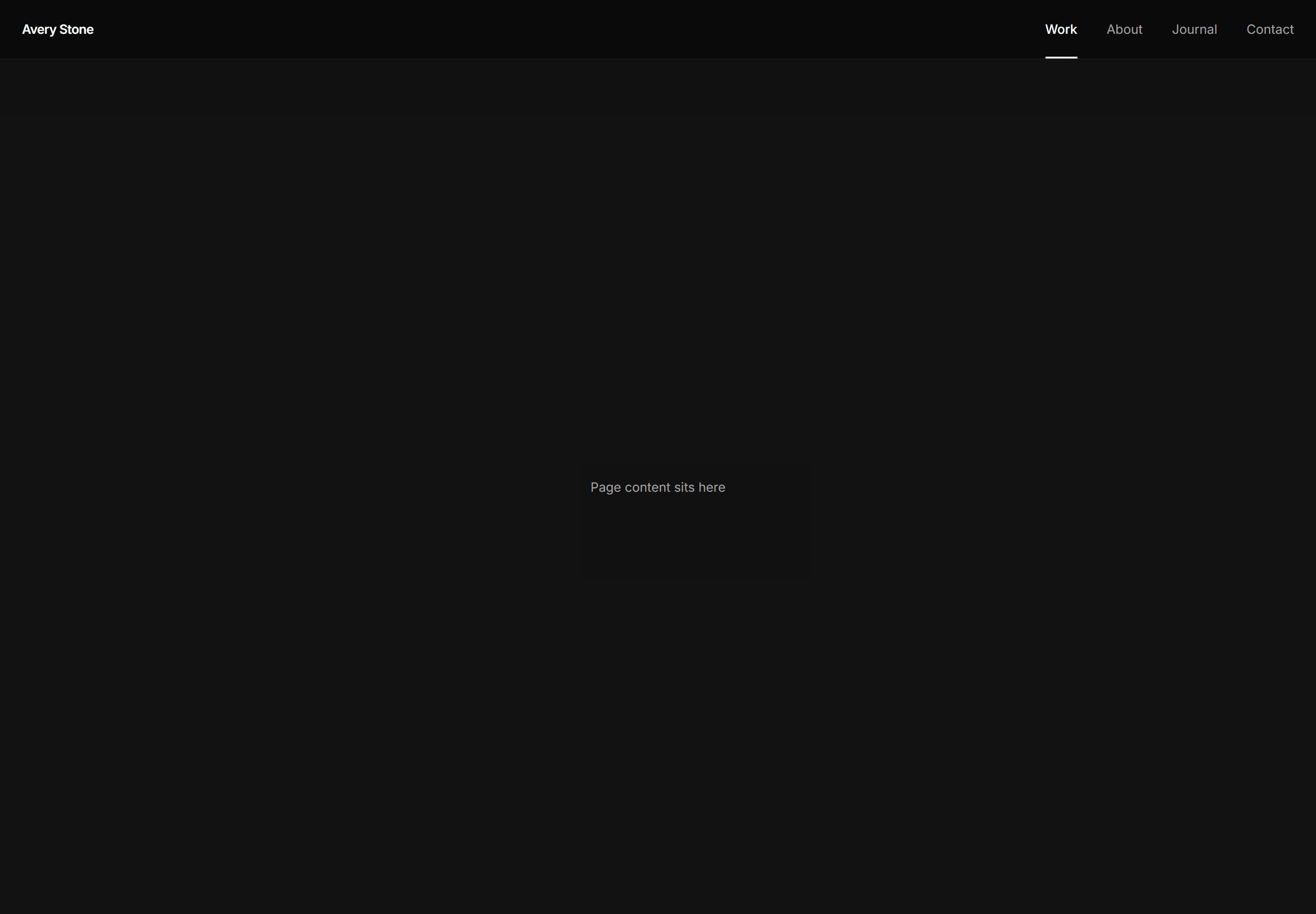 Portfolio Navbar: Underline Tabs Nav