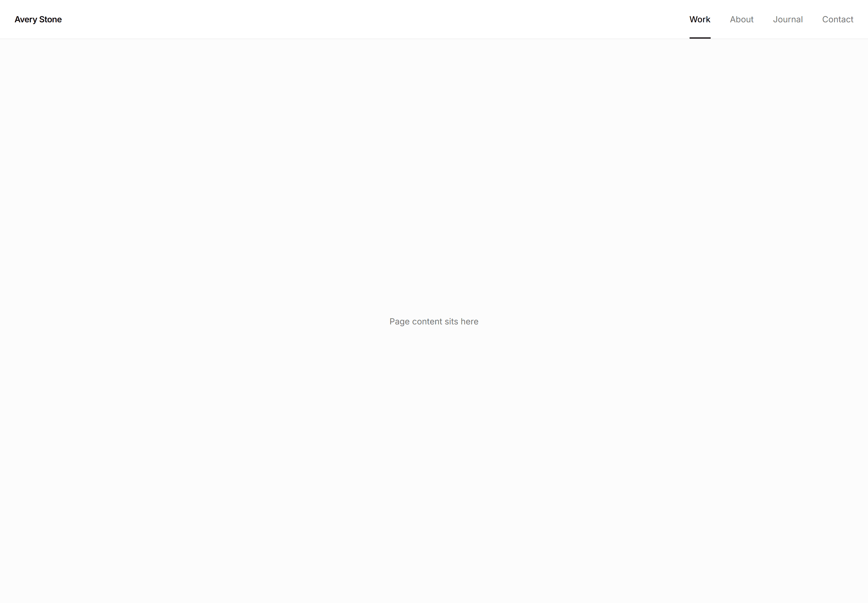 Portfolio Navbar: Underline Tabs Nav