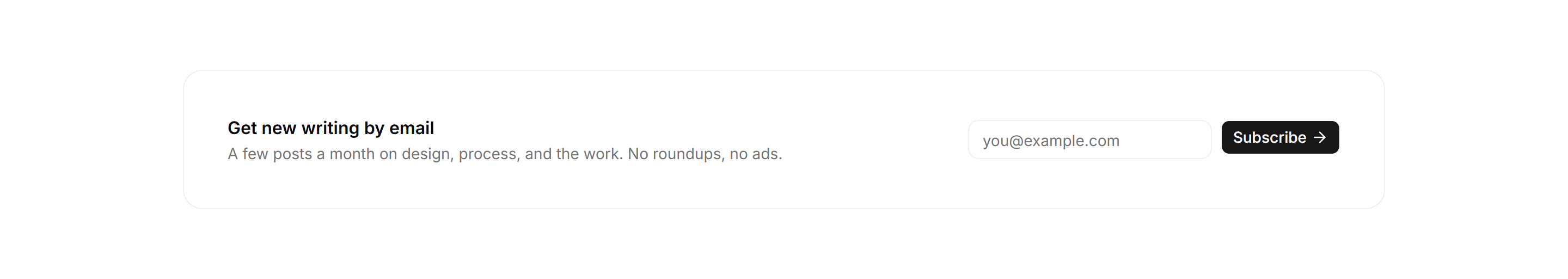 Portfolio Newsletter: Inline Newsletter Band