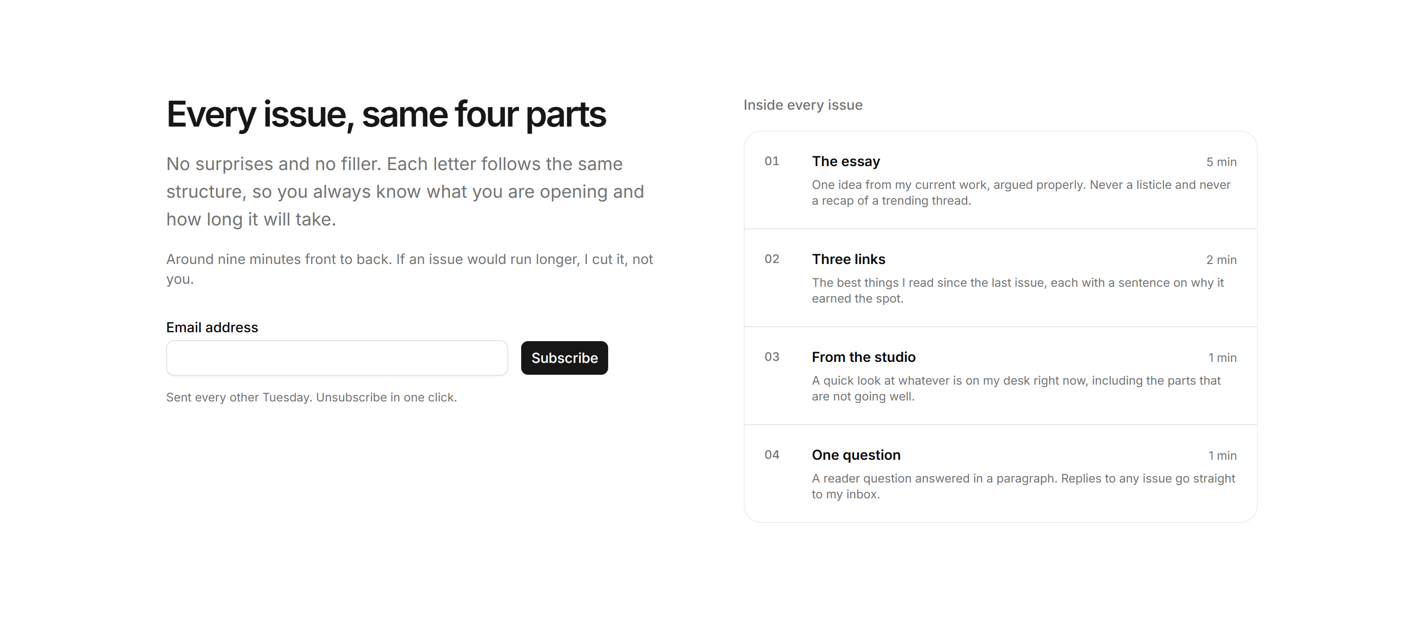 Portfolio Newsletter: Issue Anatomy