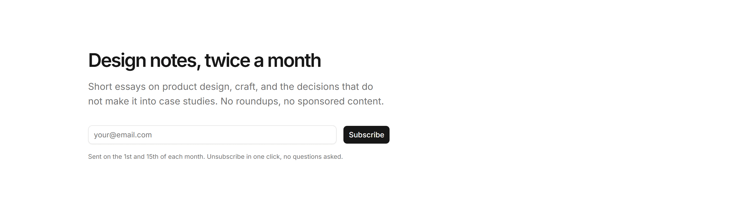 Portfolio Newsletter: Newsletter Signup