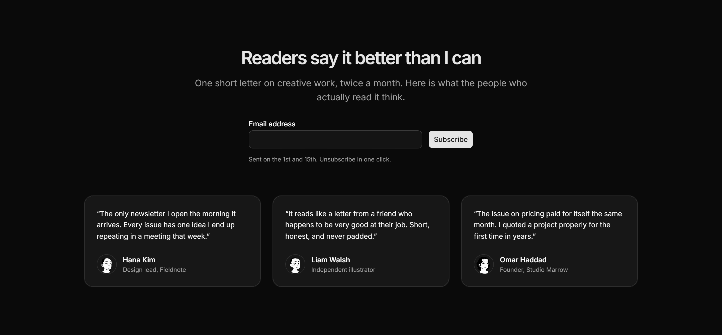 Portfolio Newsletter: Reader Quotes