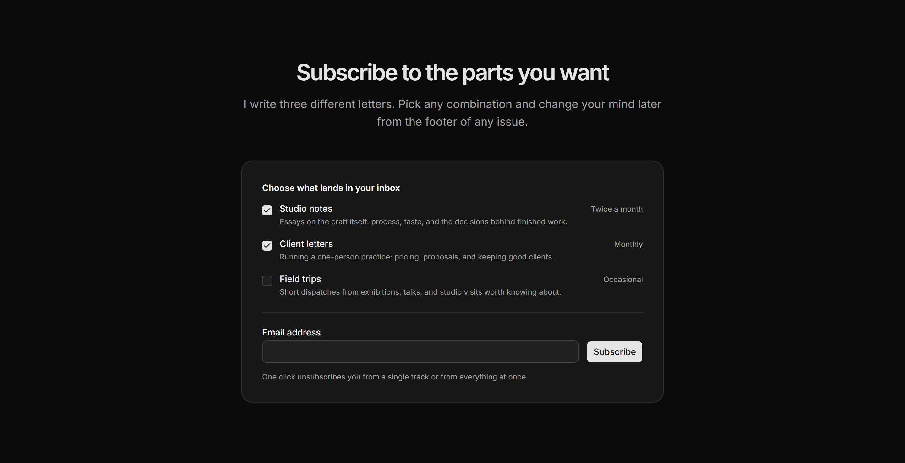 Portfolio Newsletter: Topic Picker