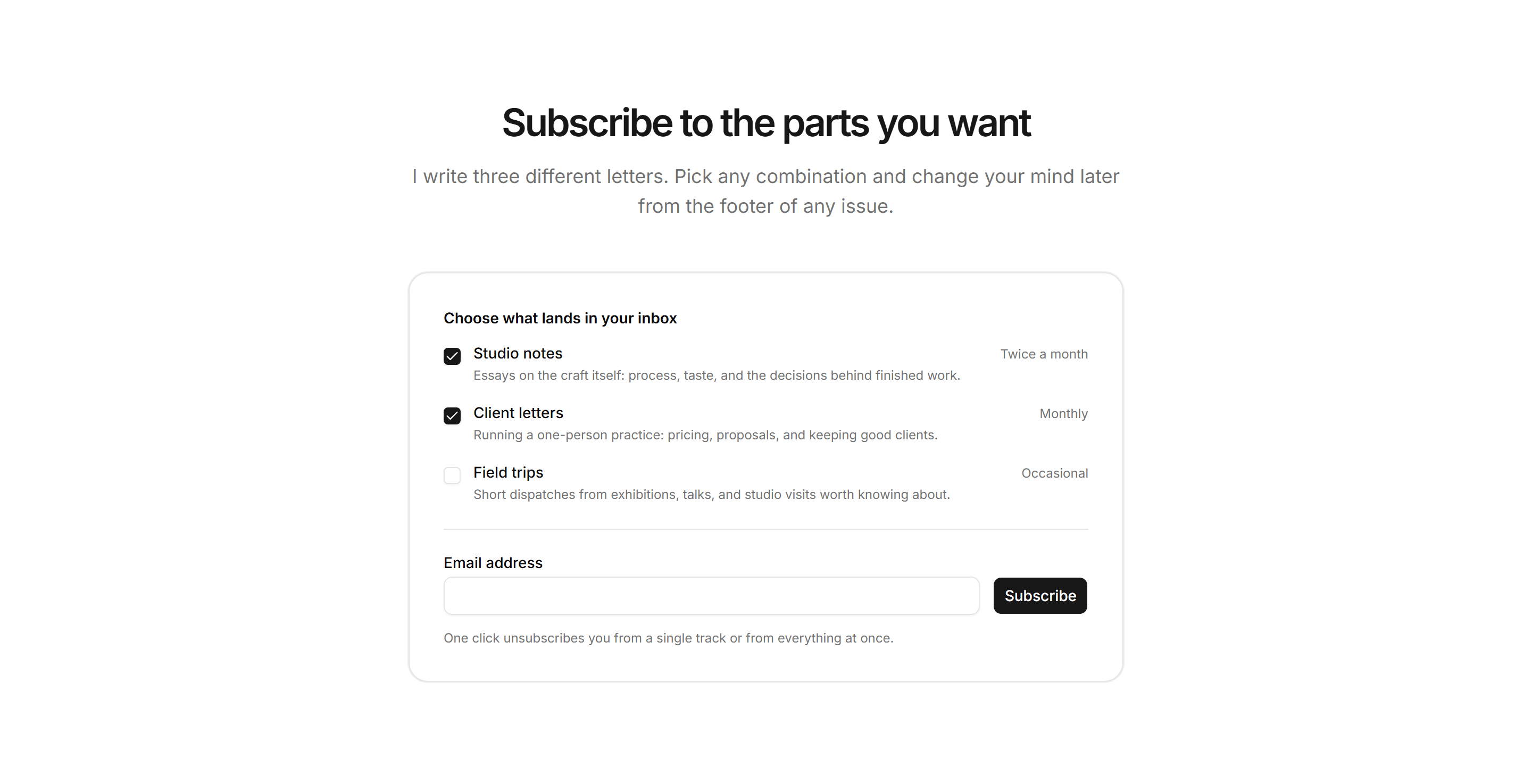 Portfolio Newsletter: Topic Picker