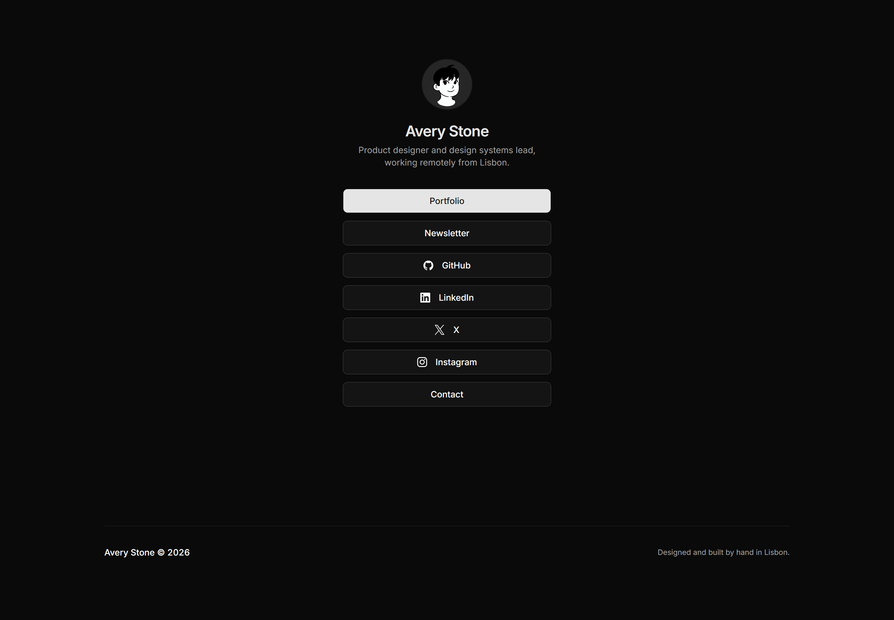 Portfolio Prebuilt Page: Link In Bio Page
