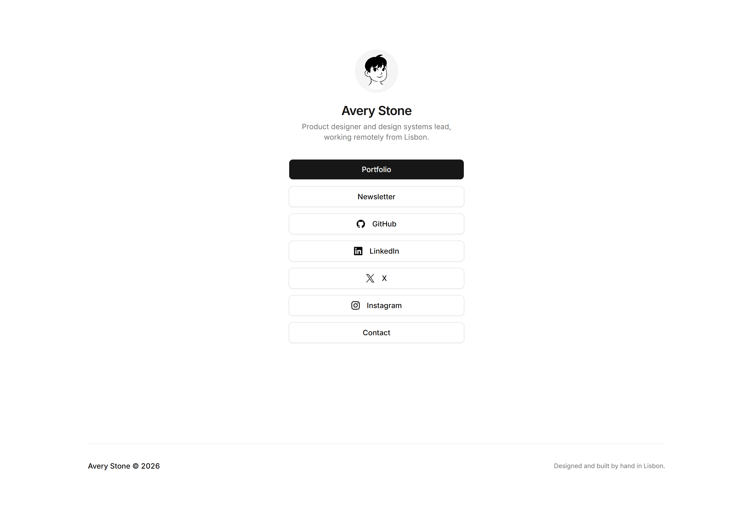 Portfolio Prebuilt Page: Link In Bio Page