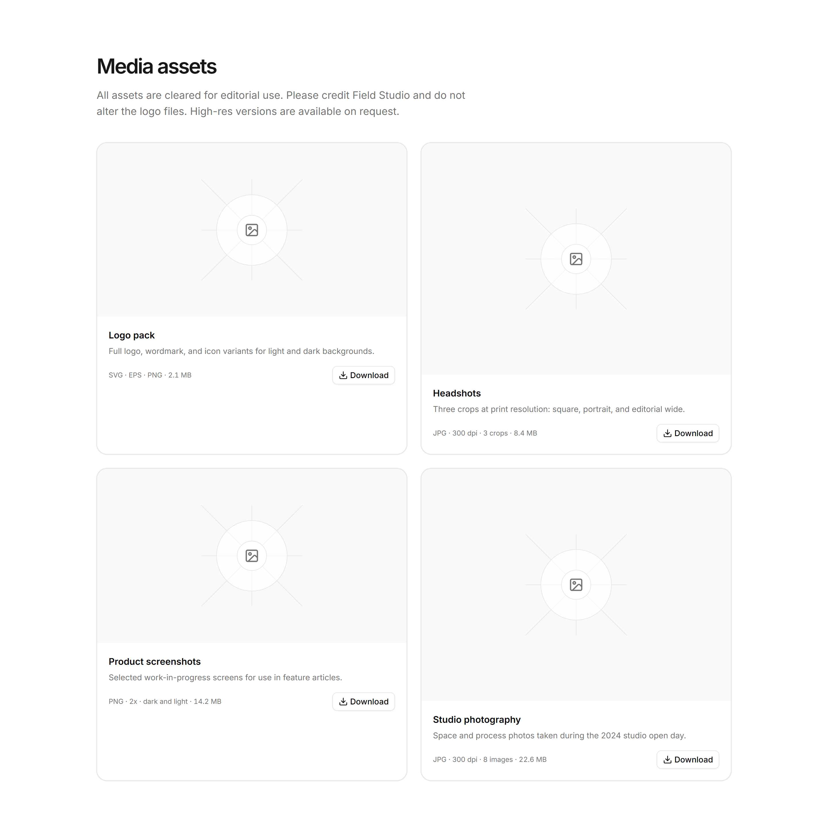 Portfolio Press Kit: Media Assets