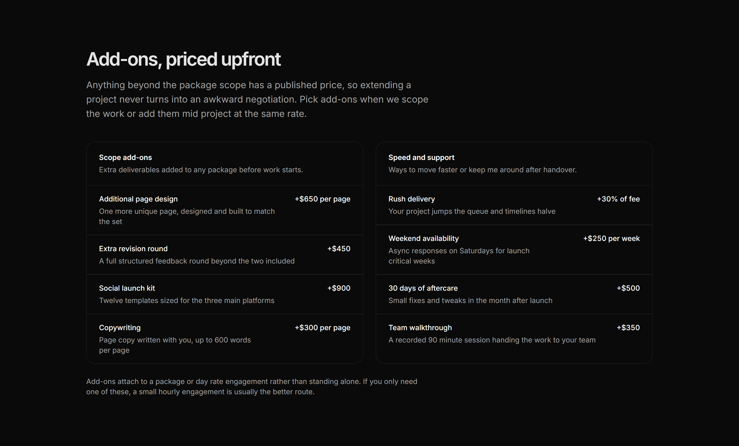 Portfolio Pricing: Add-On Pricing