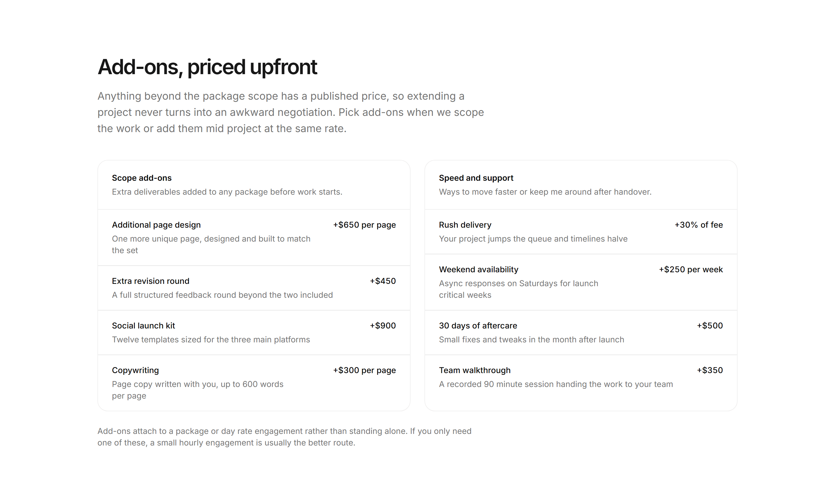 Portfolio Pricing: Add-On Pricing