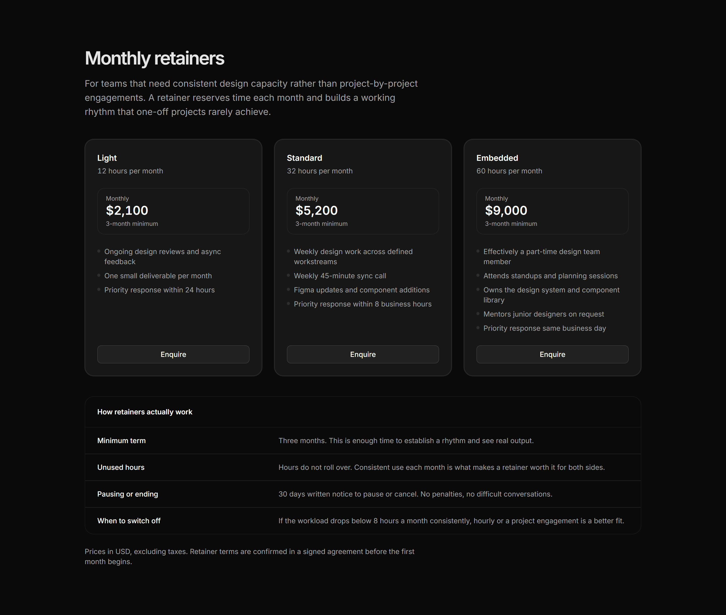 Portfolio Pricing: Retainer Pricing