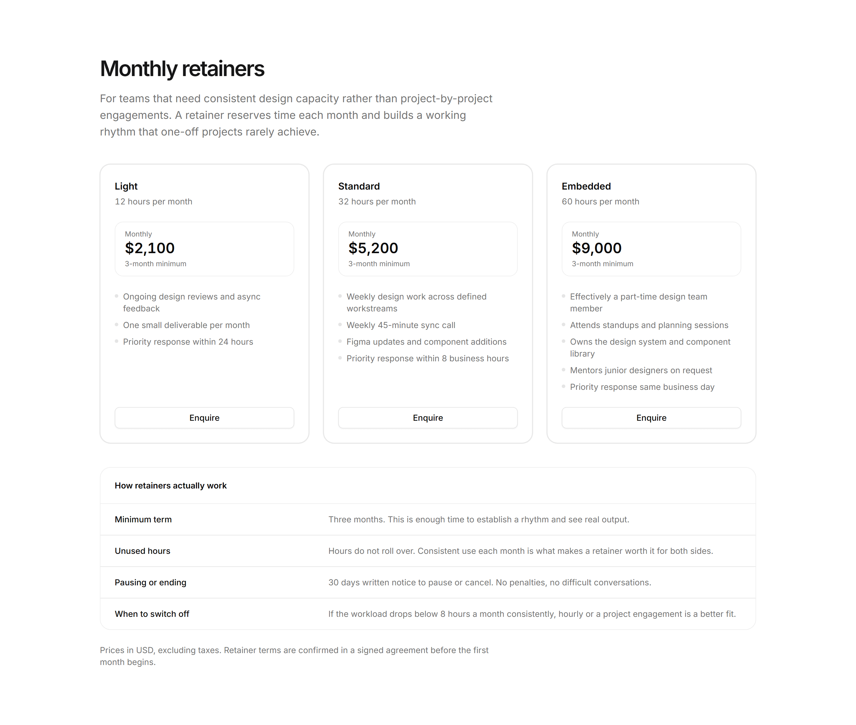 Portfolio Pricing: Retainer Pricing