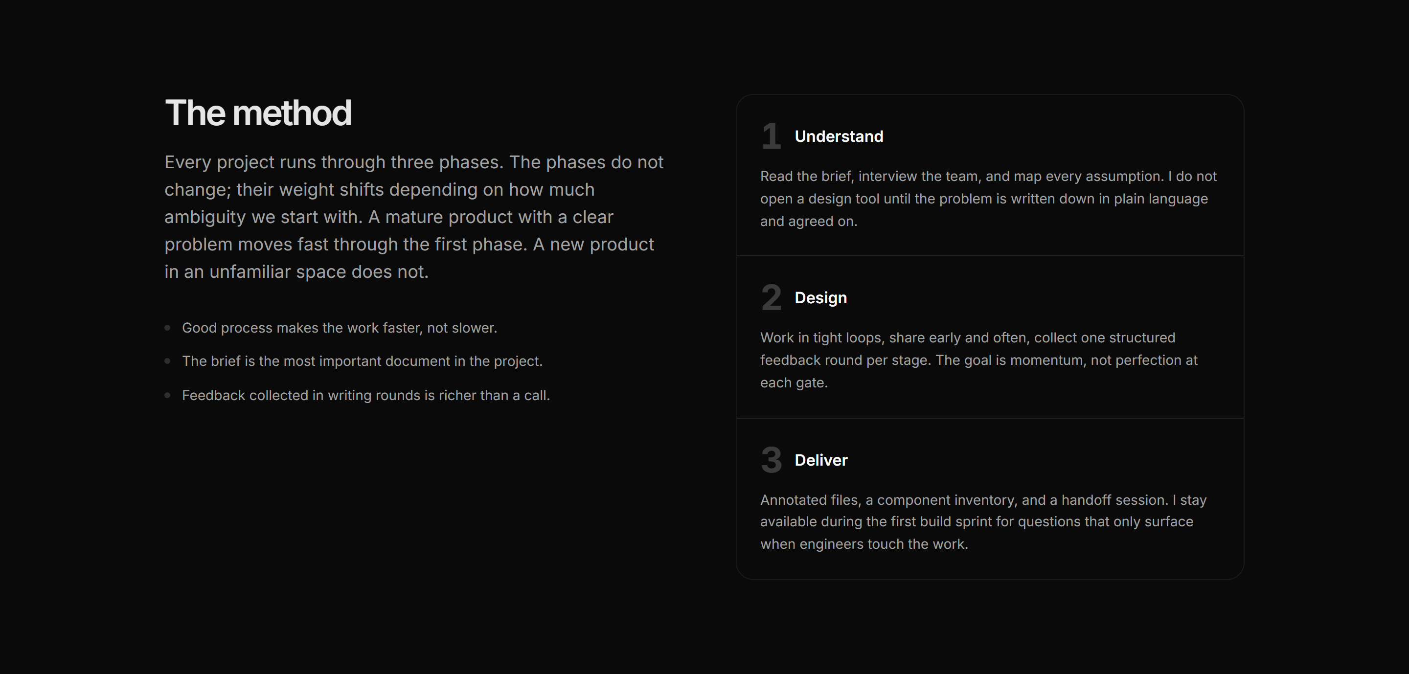 Portfolio Process: Three Phase Process
