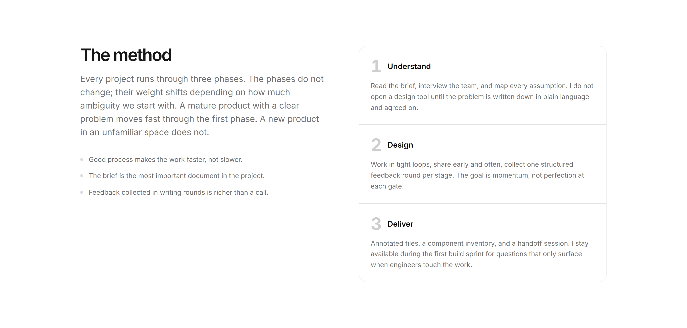 Portfolio Process: Three Phase Process