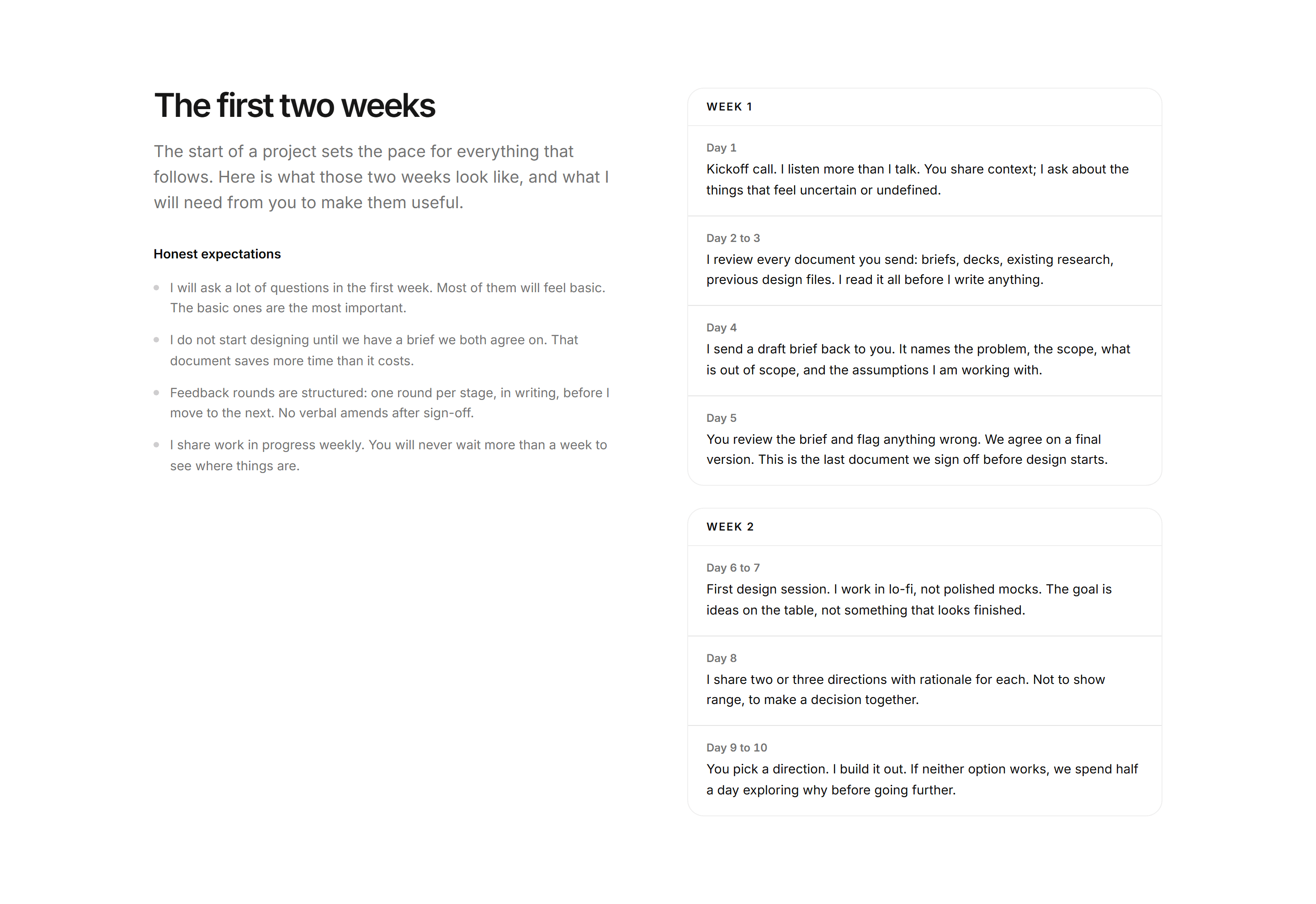 Portfolio Process: Working Together Steps