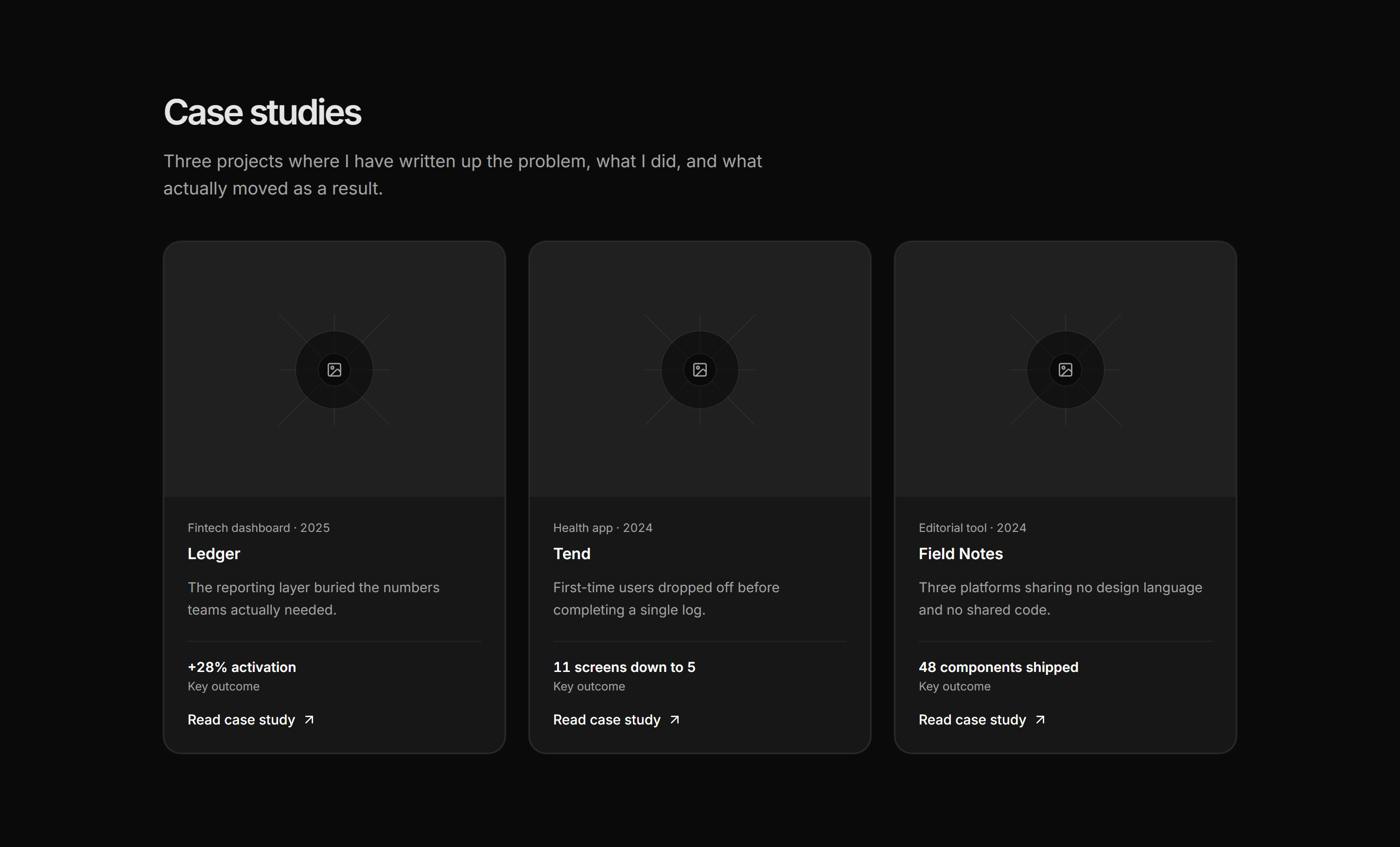Portfolio Project Card: Case Study Card