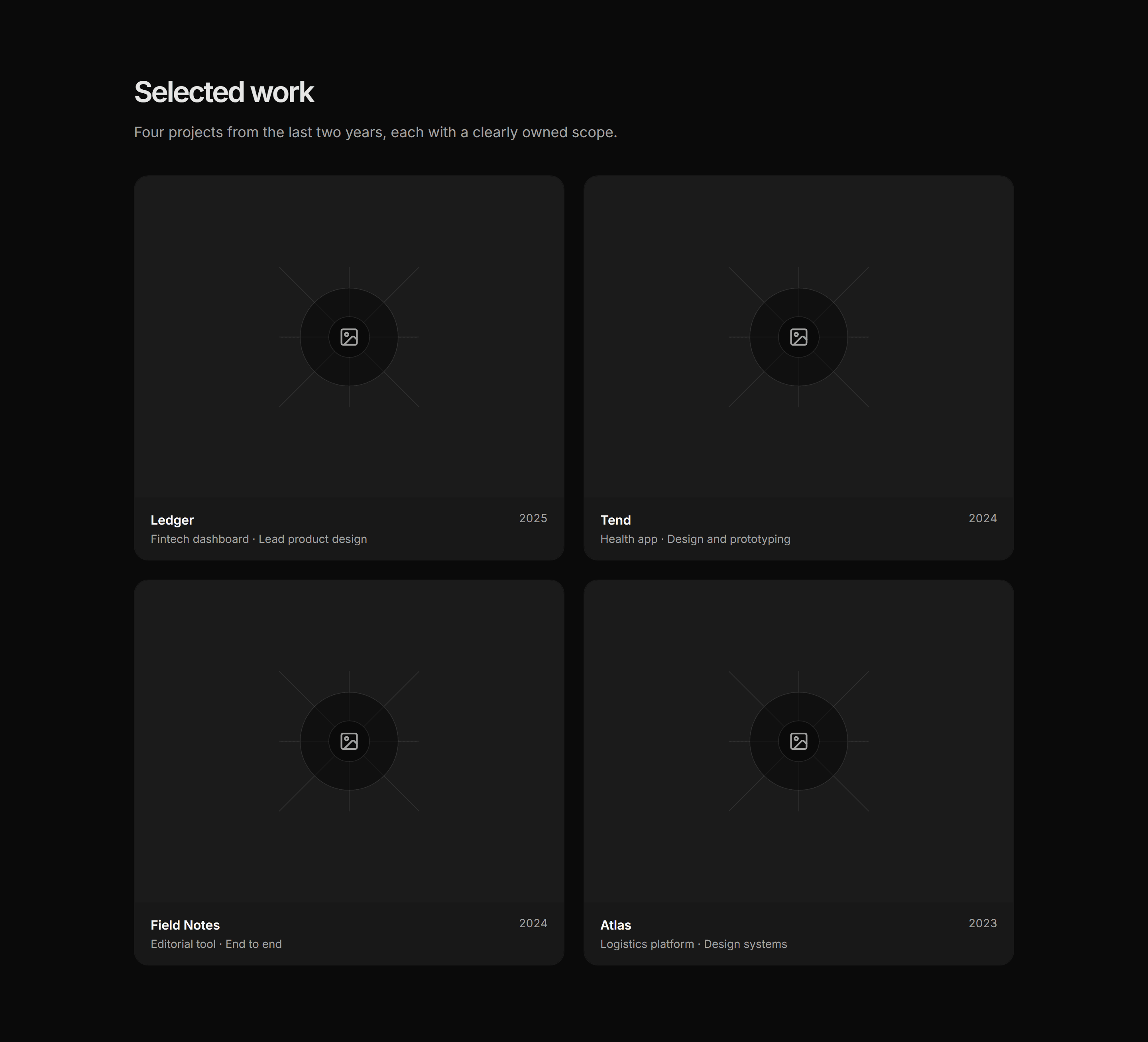 Portfolio Project Card: Duo Tone Card
