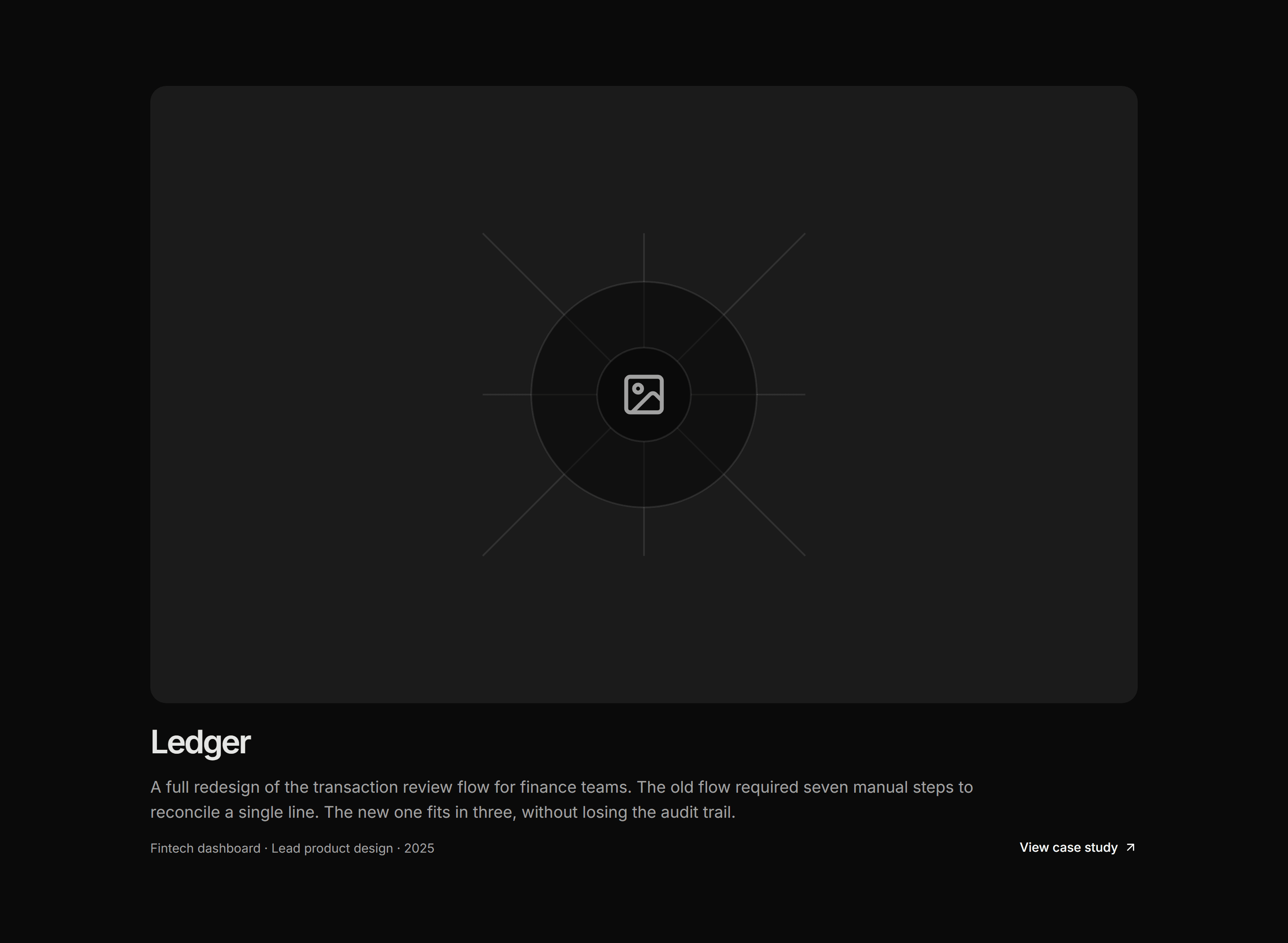 Portfolio Project Card: Featured Project Card