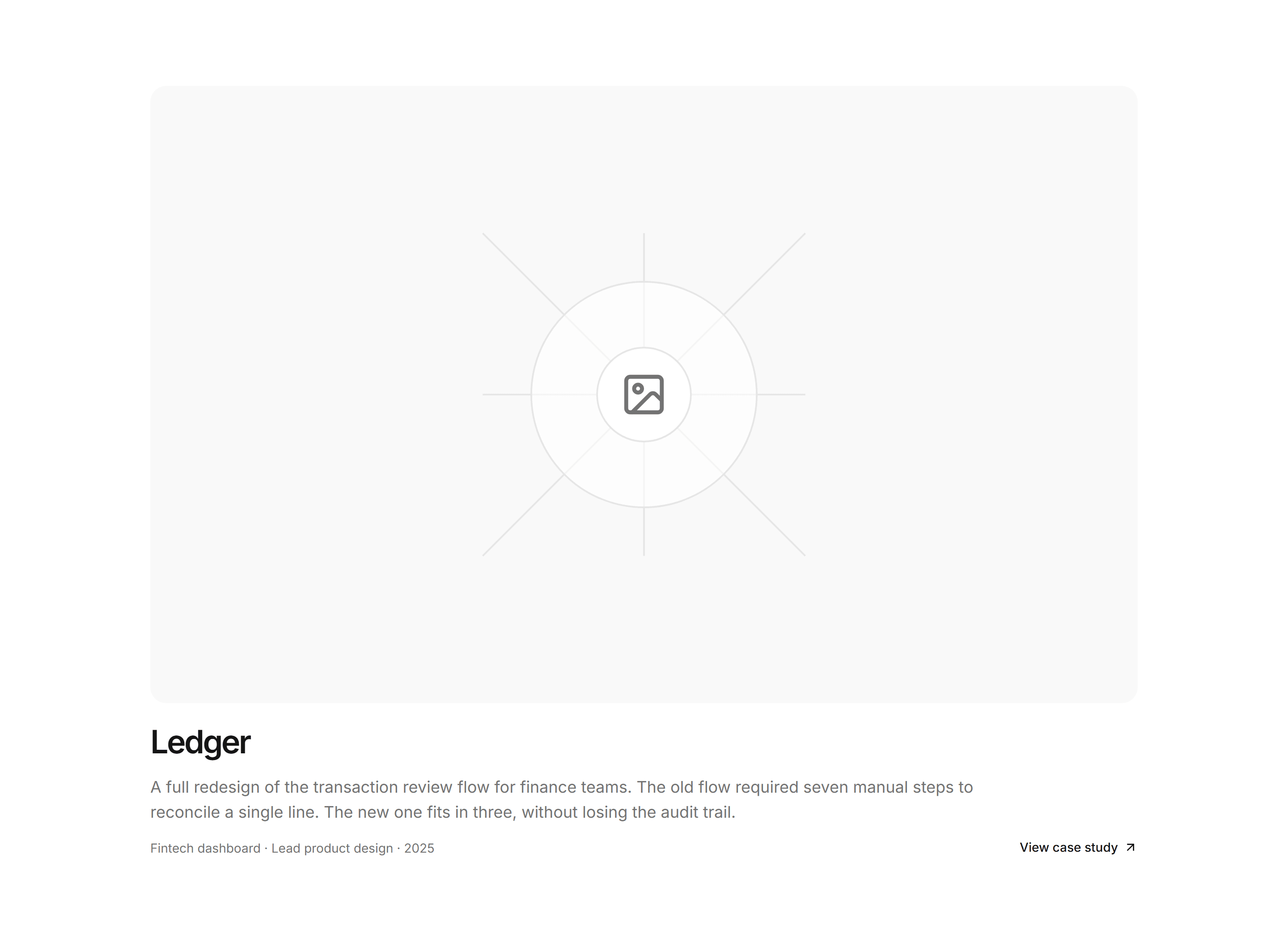 Portfolio Project Card: Featured Project Card