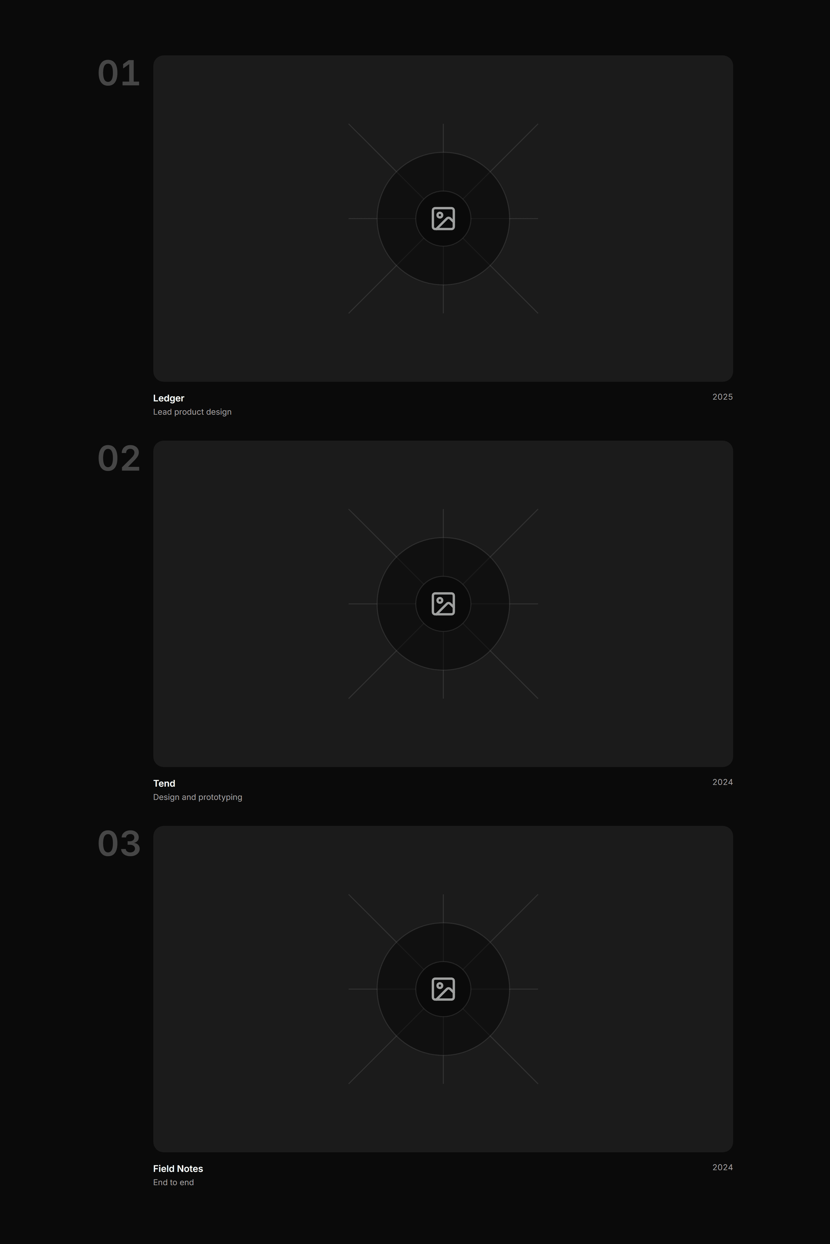 Portfolio Project Card: Numbered Project Card