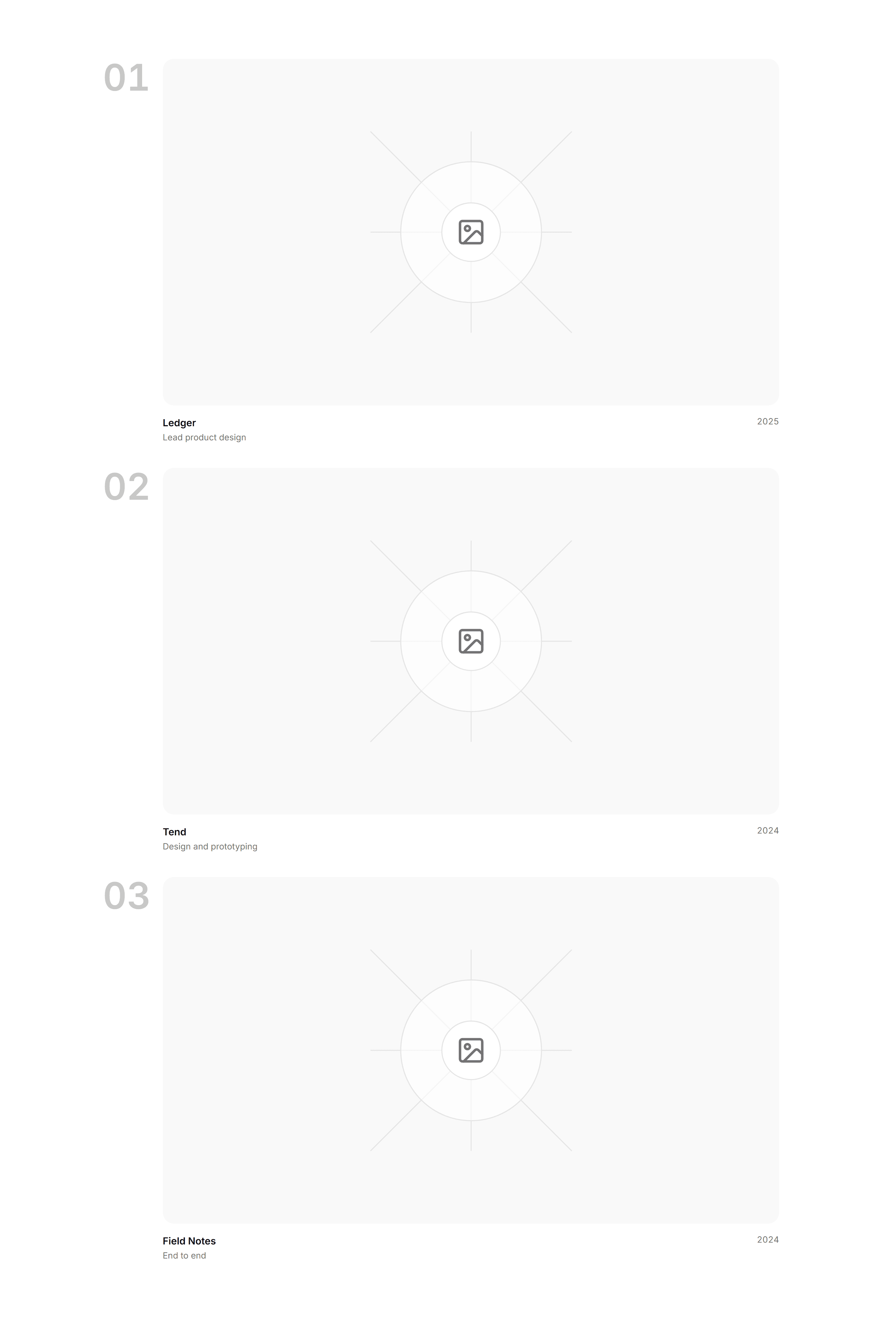 Portfolio Project Card: Numbered Project Card