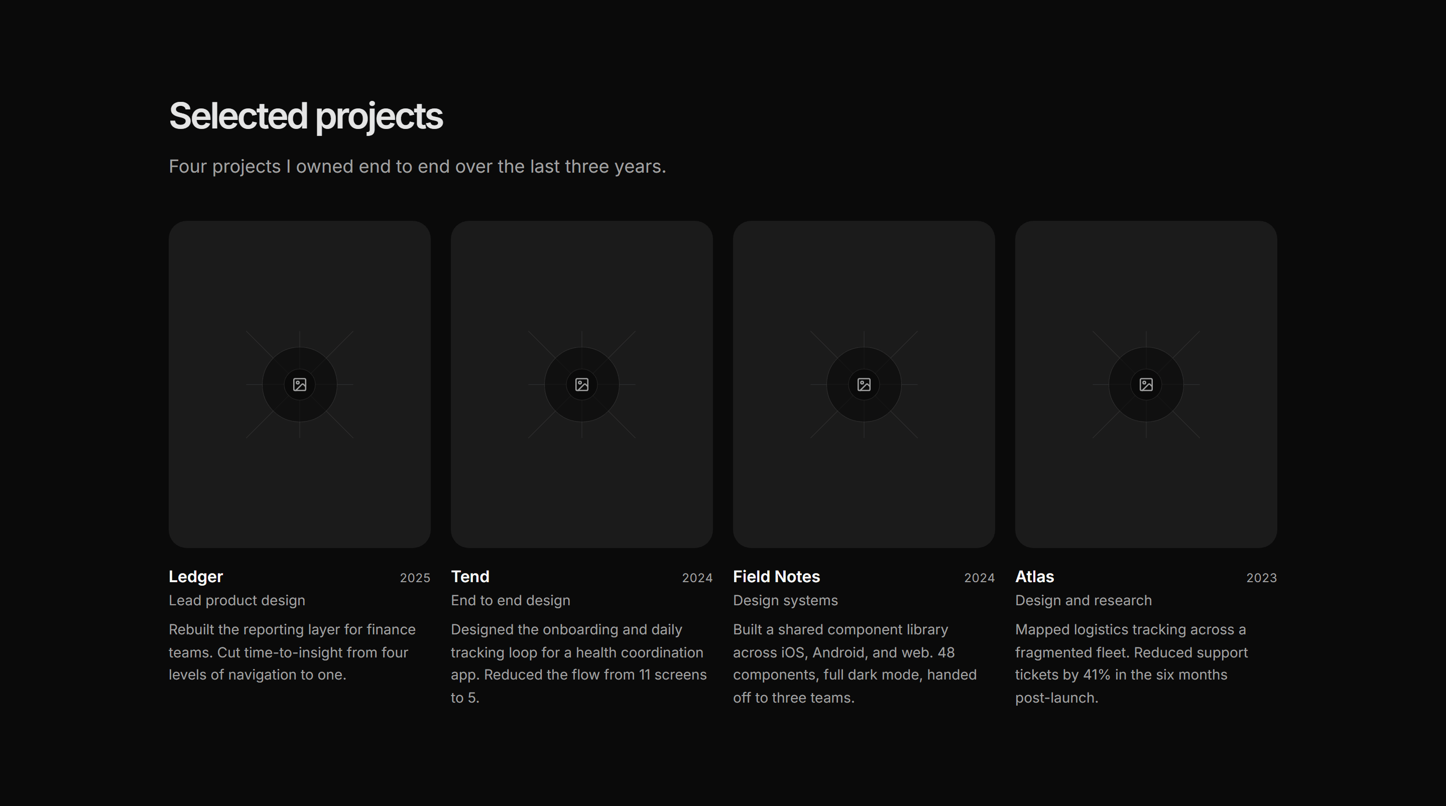Portfolio Project Card: Tall Project Card