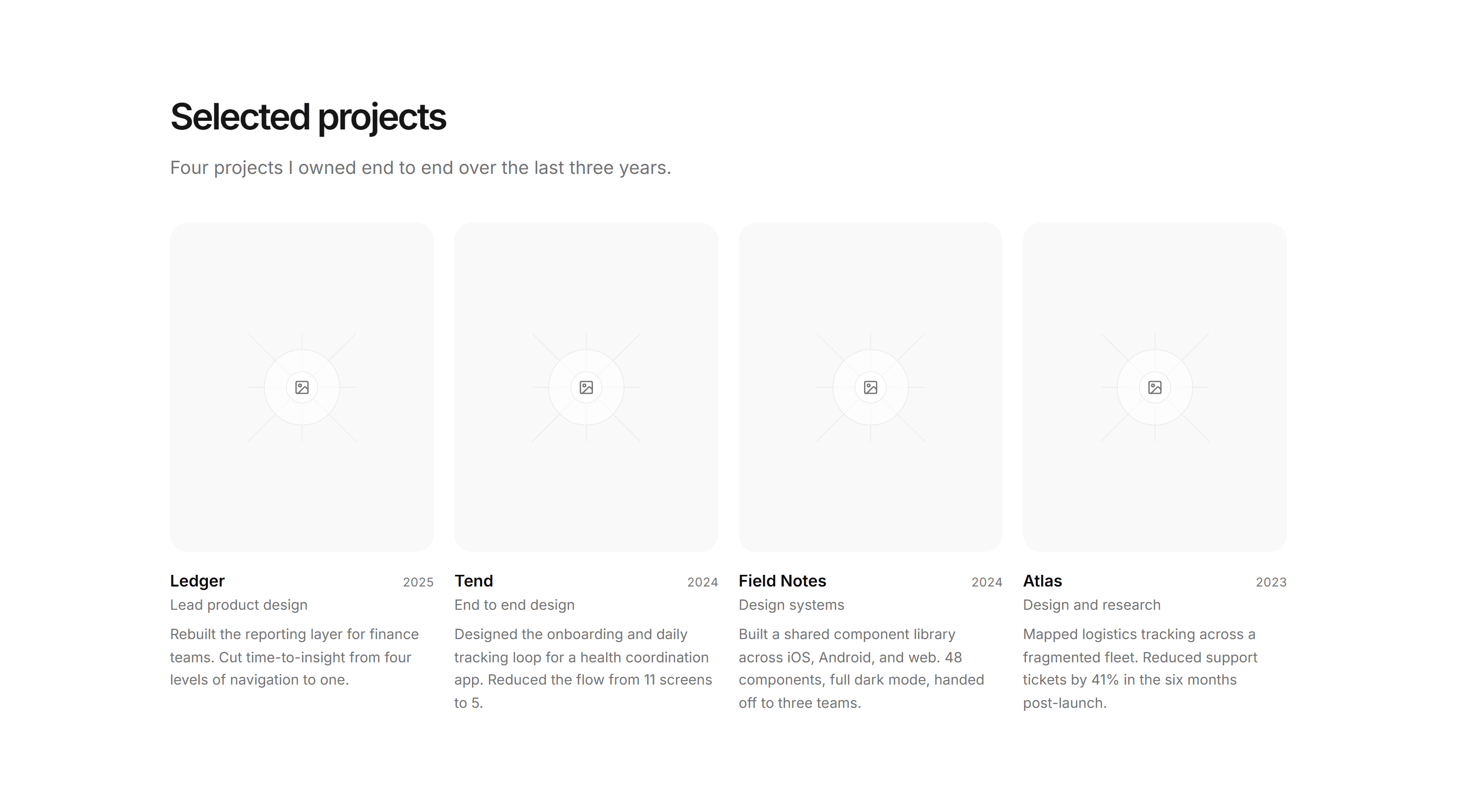 Portfolio Project Card: Tall Project Card
