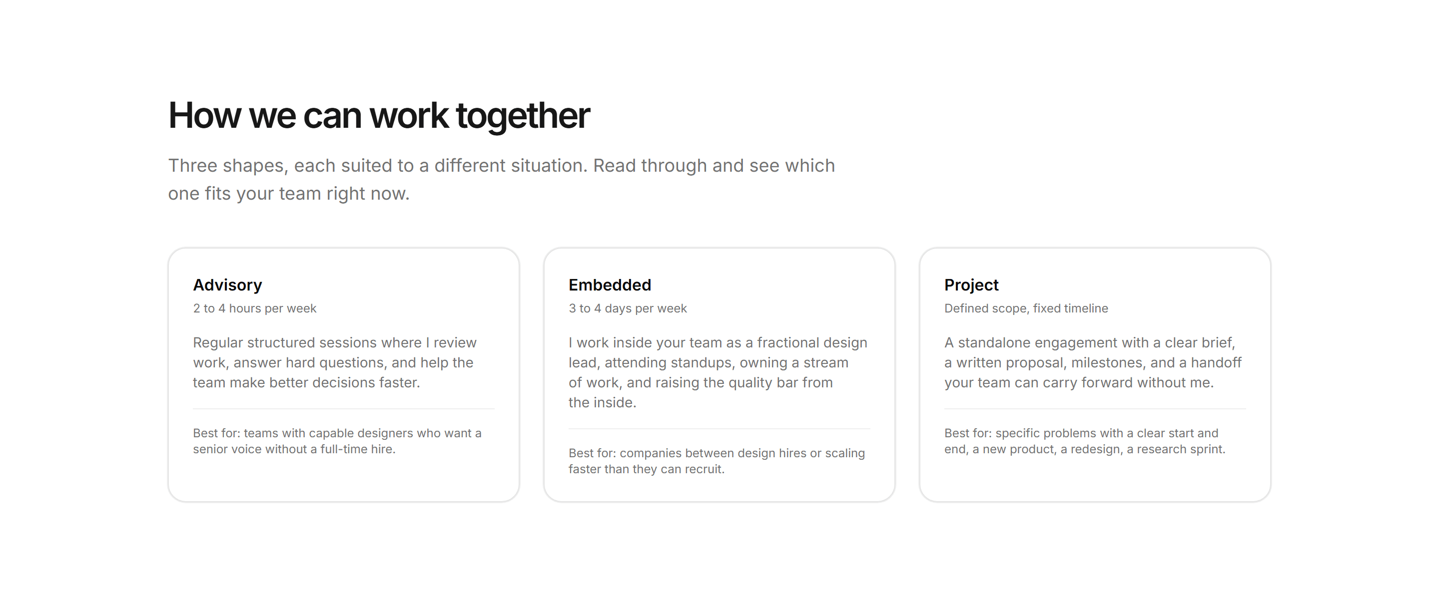Portfolio Service: Engagement Types