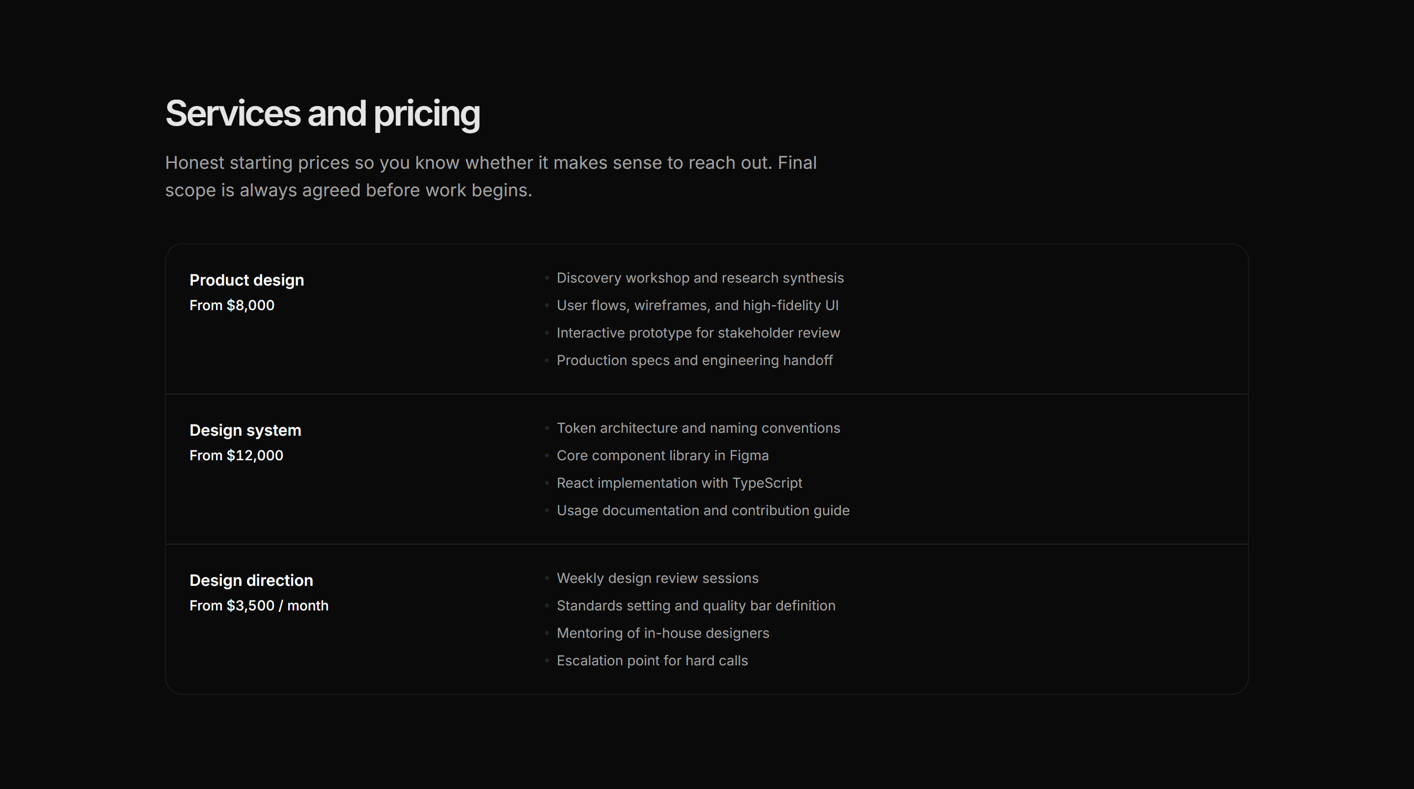 Portfolio Service: Service With Pricing