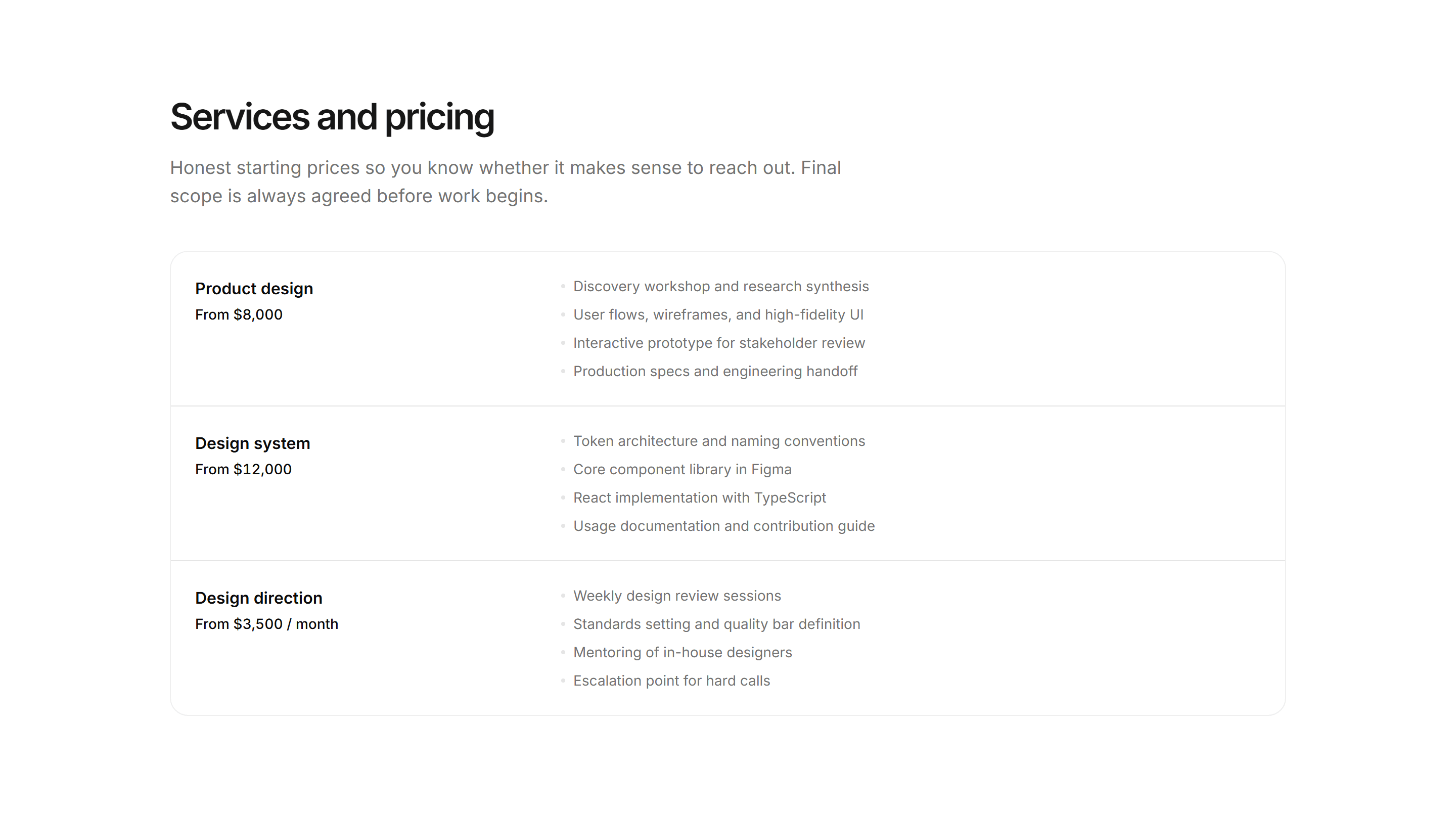 Portfolio Service: Service With Pricing