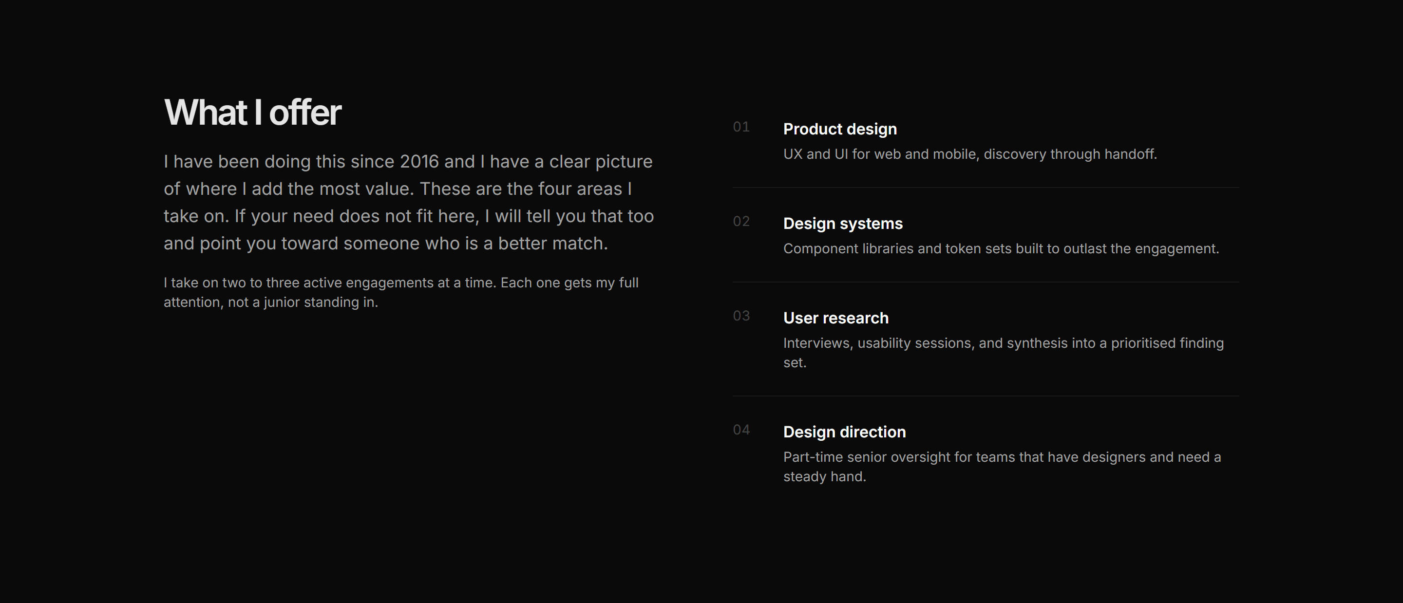 Portfolio Service: What I Offer
