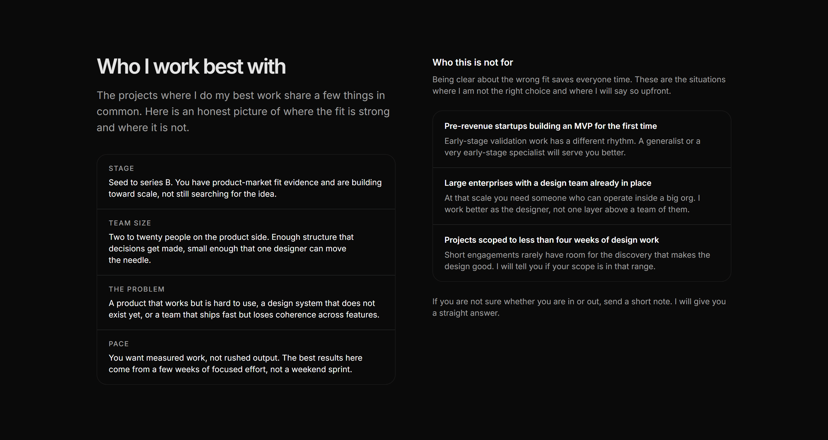Portfolio Service: Who I Work With