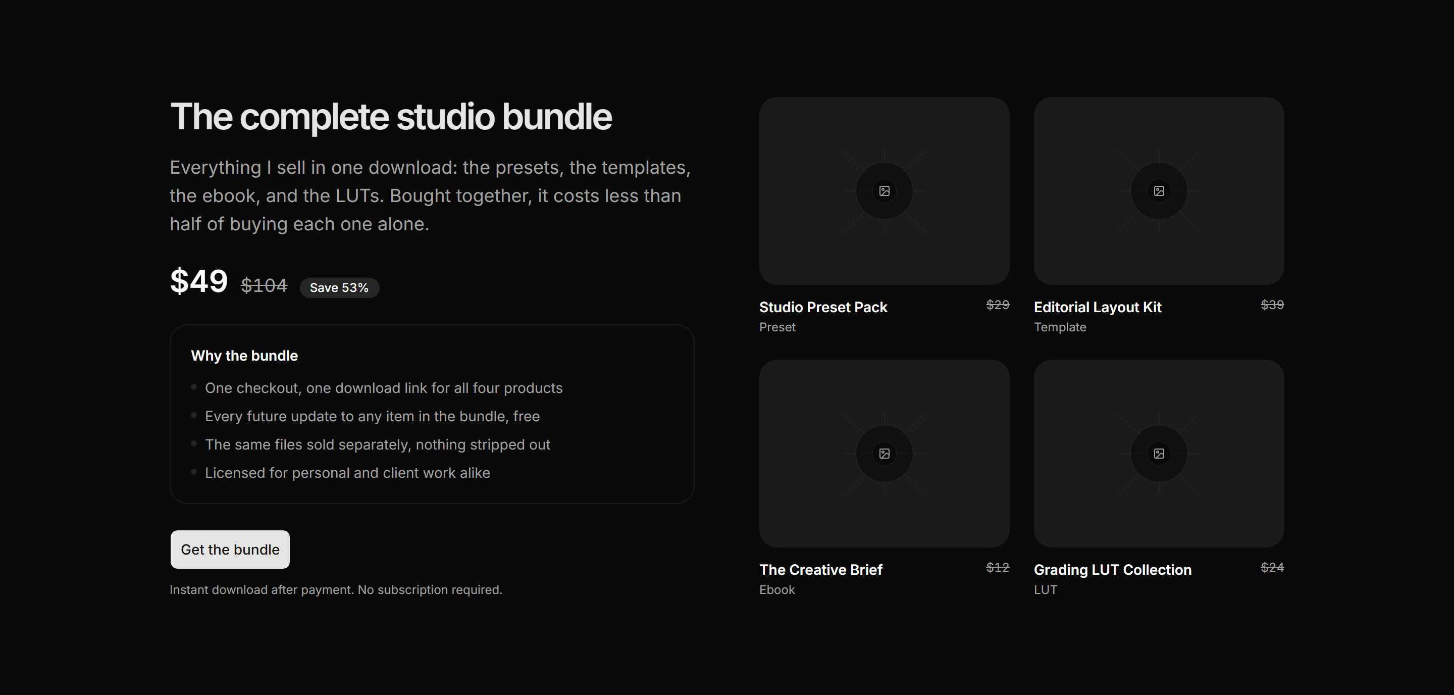Portfolio Shop and Product: Product Bundle