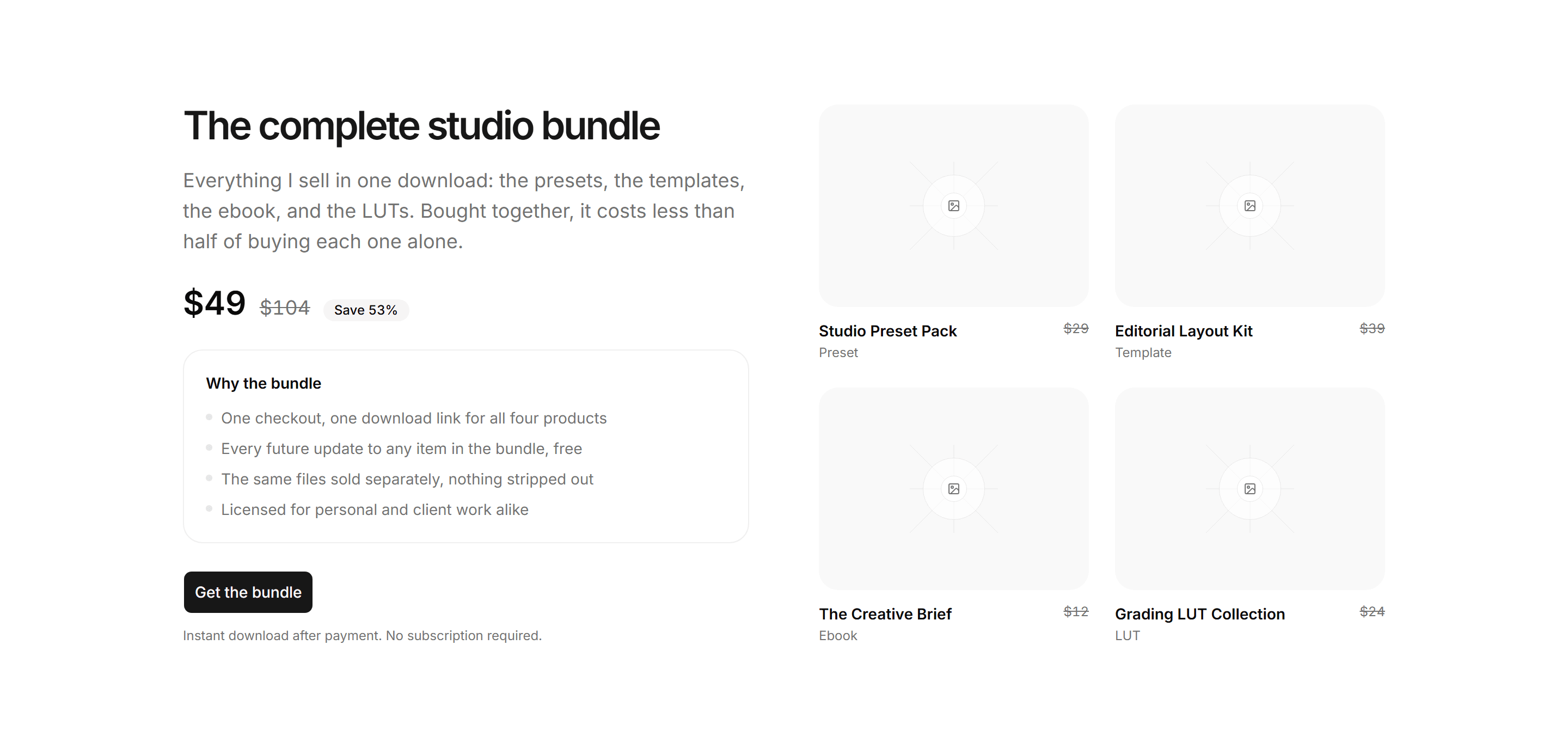 Portfolio Shop and Product: Product Bundle