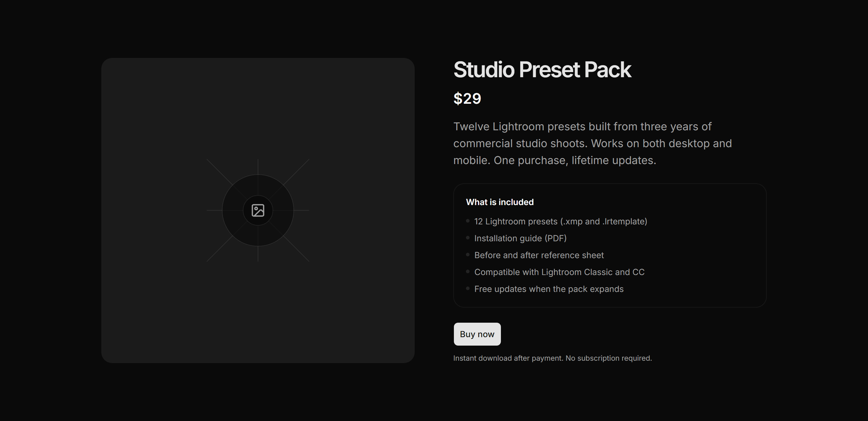 Portfolio Shop and Product: Product Detail Card