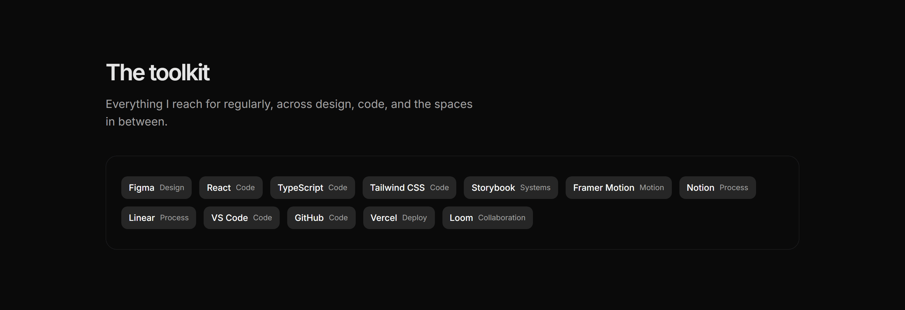 Portfolio Skills and Tool: Tools Marquee