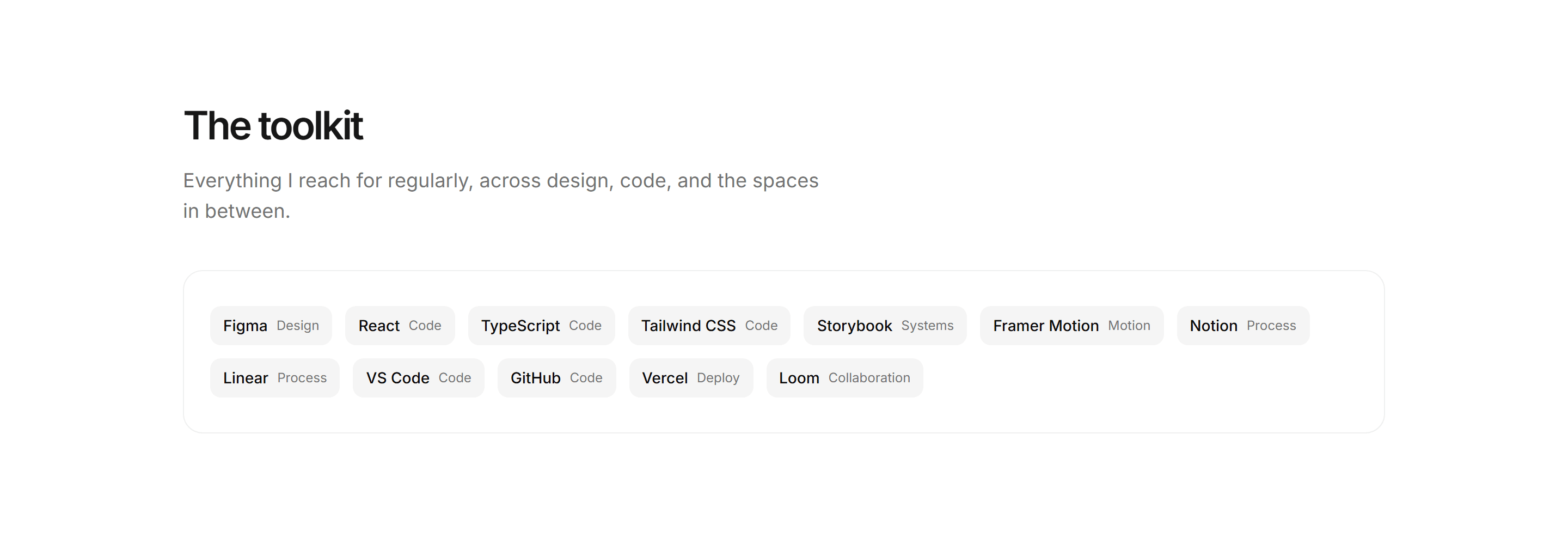 Portfolio Skills and Tool: Tools Marquee