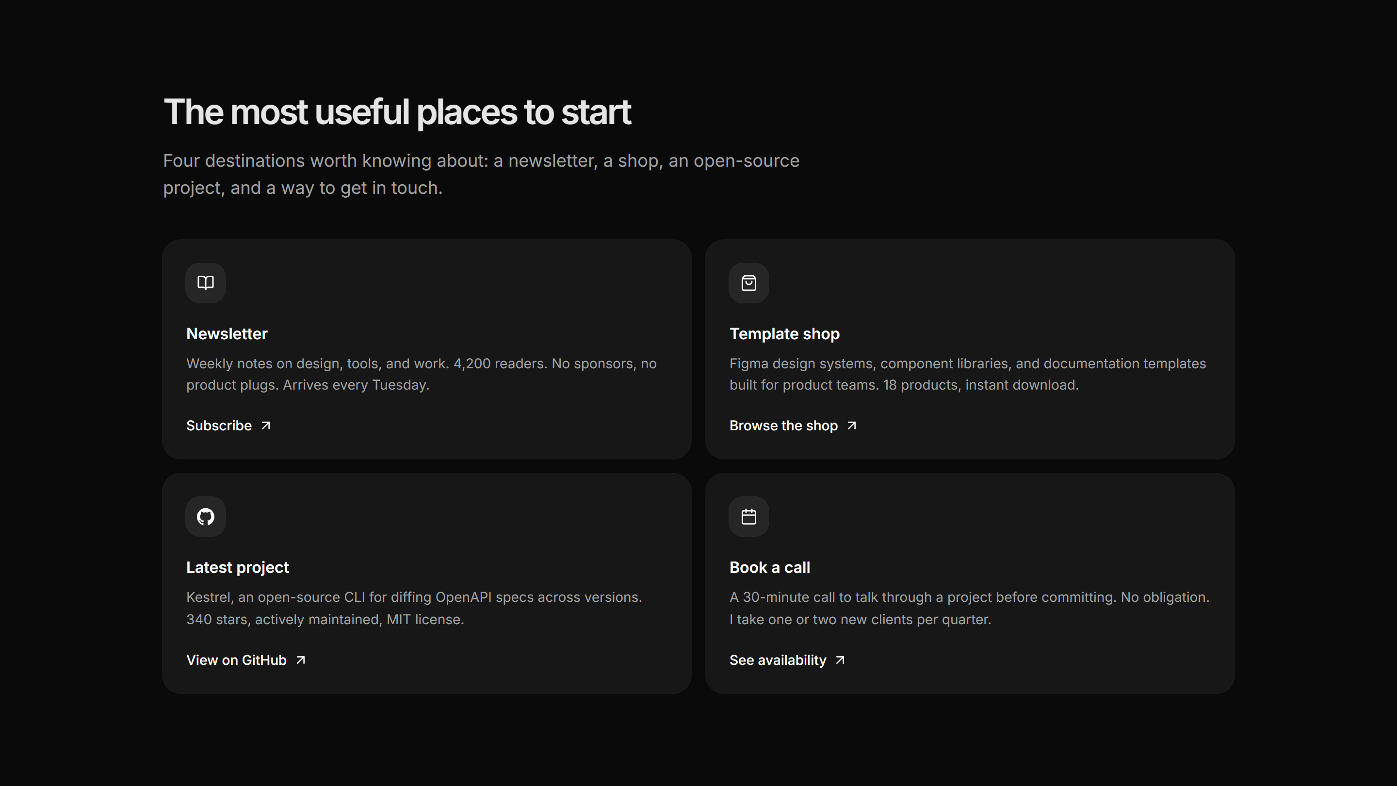 Portfolio Social and Link: Featured Links
