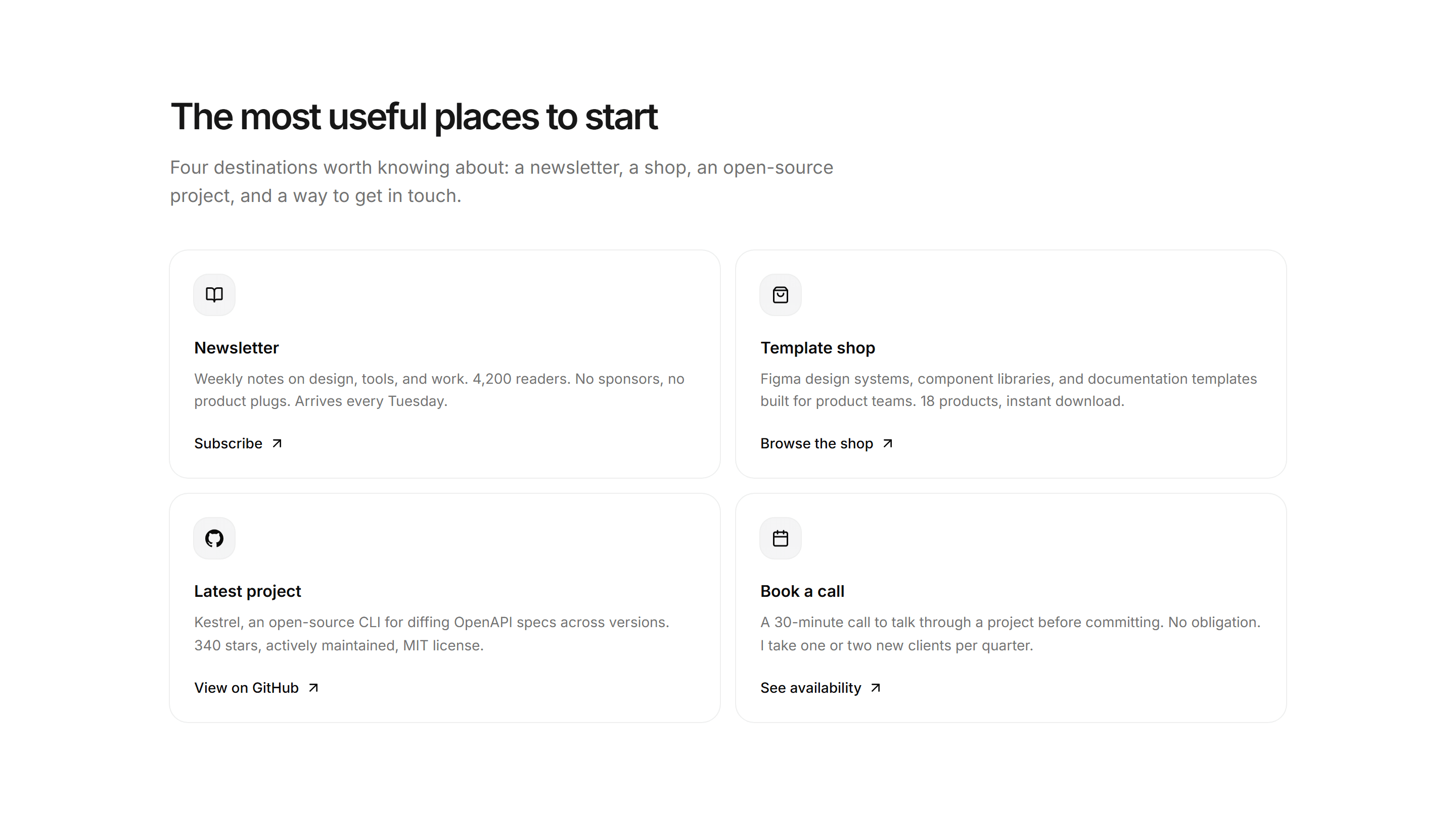 Portfolio Social and Link: Featured Links