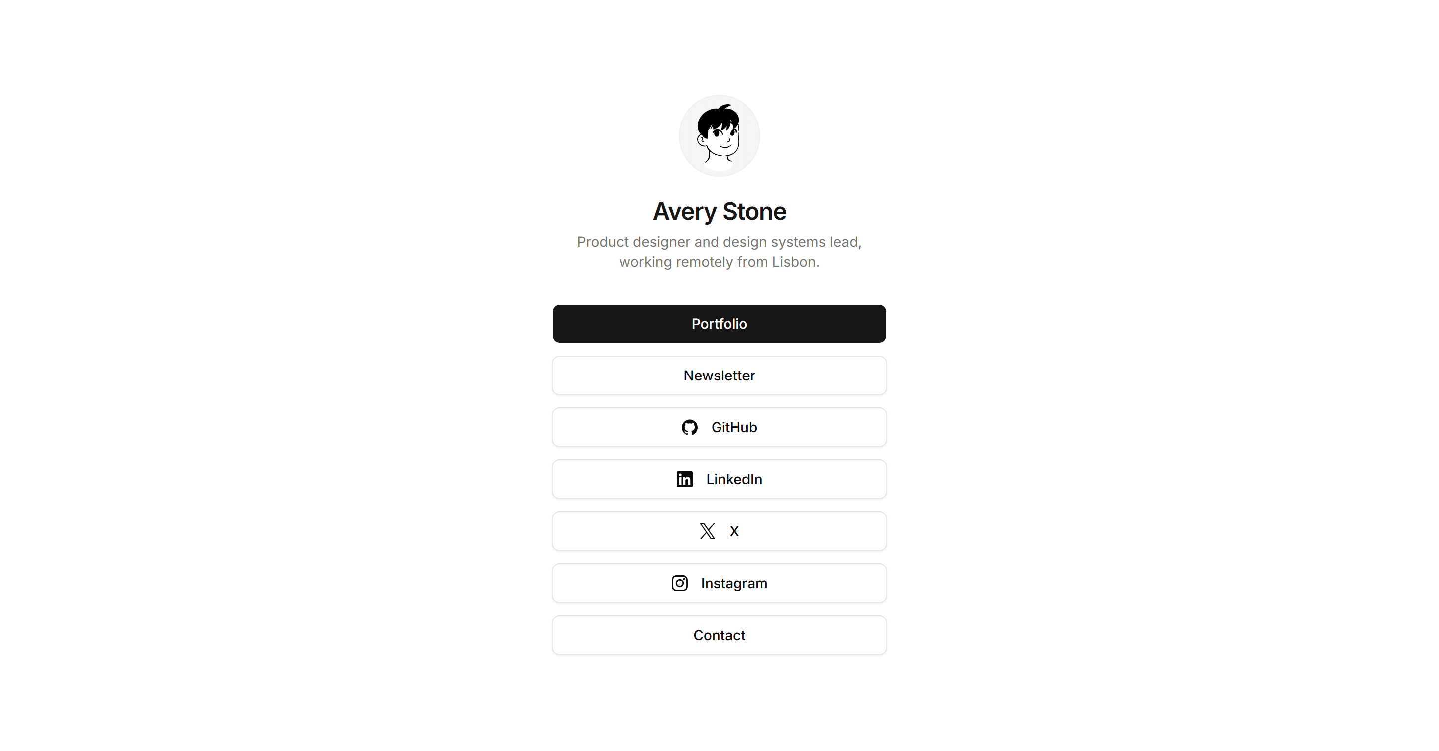 Portfolio Social and Link: Link In Bio