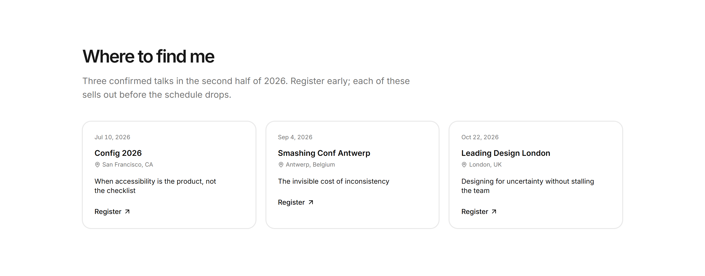 Portfolio Speaking and Event: Upcoming Events