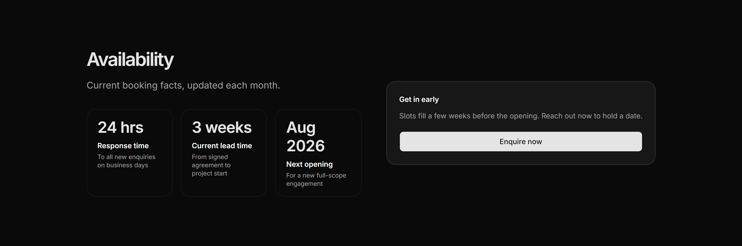 Portfolio Stat: Availability Stat Band