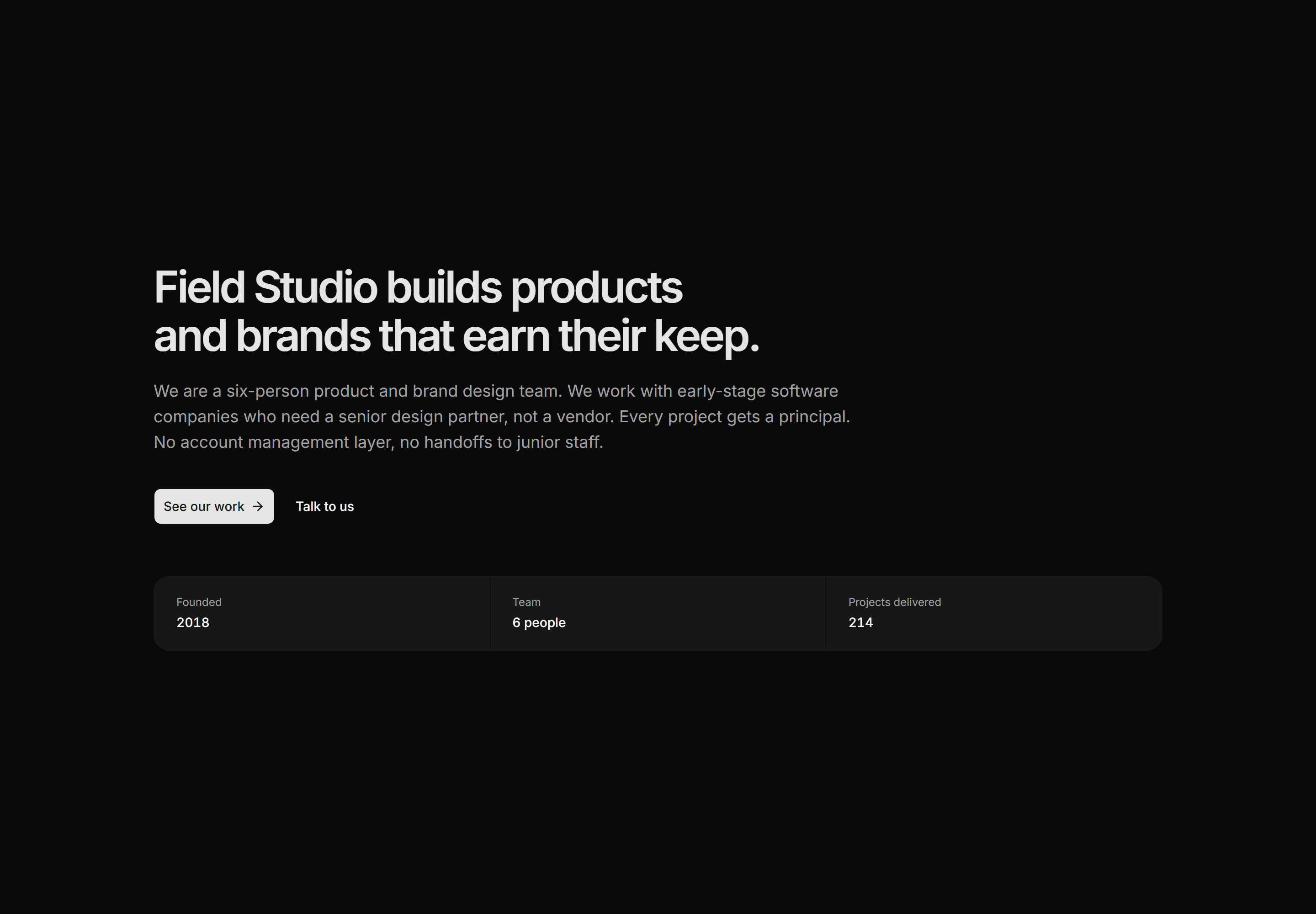 Portfolio Studio and Team: Studio Hero