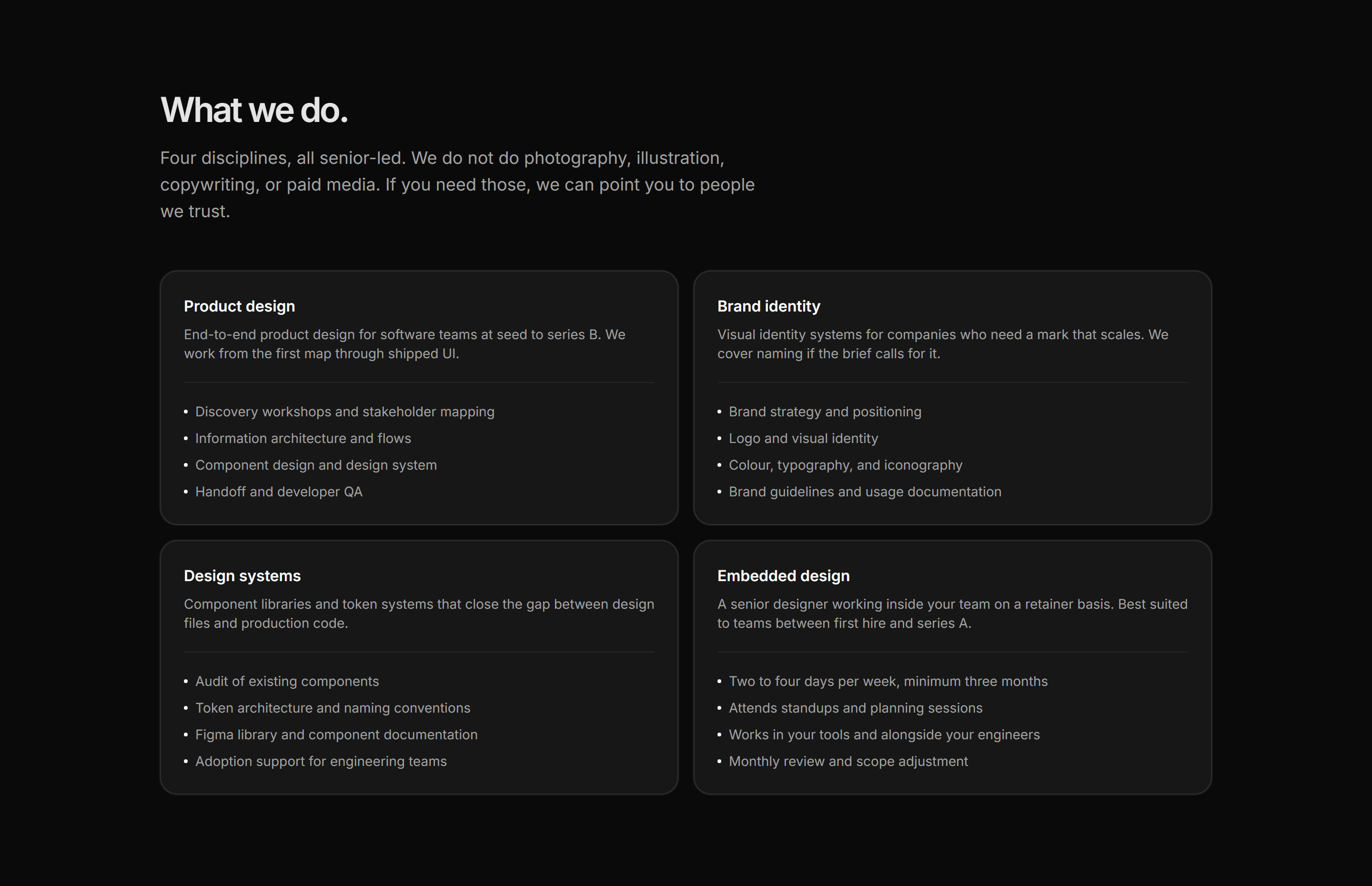 Portfolio Studio and Team: Studio Services